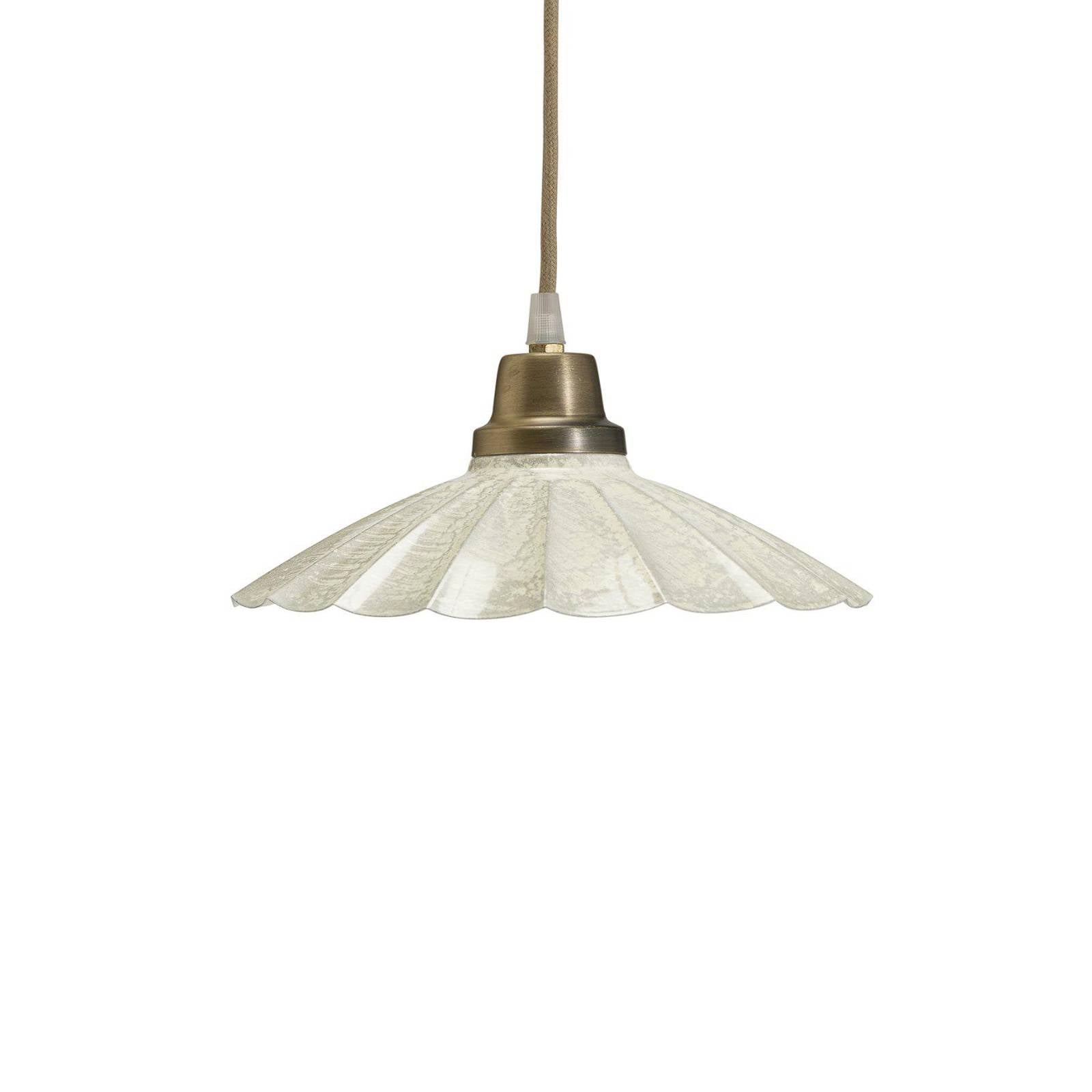 PR Home Hängeleuchte Ester offwhite Ø 24 cm Eisen Stecker