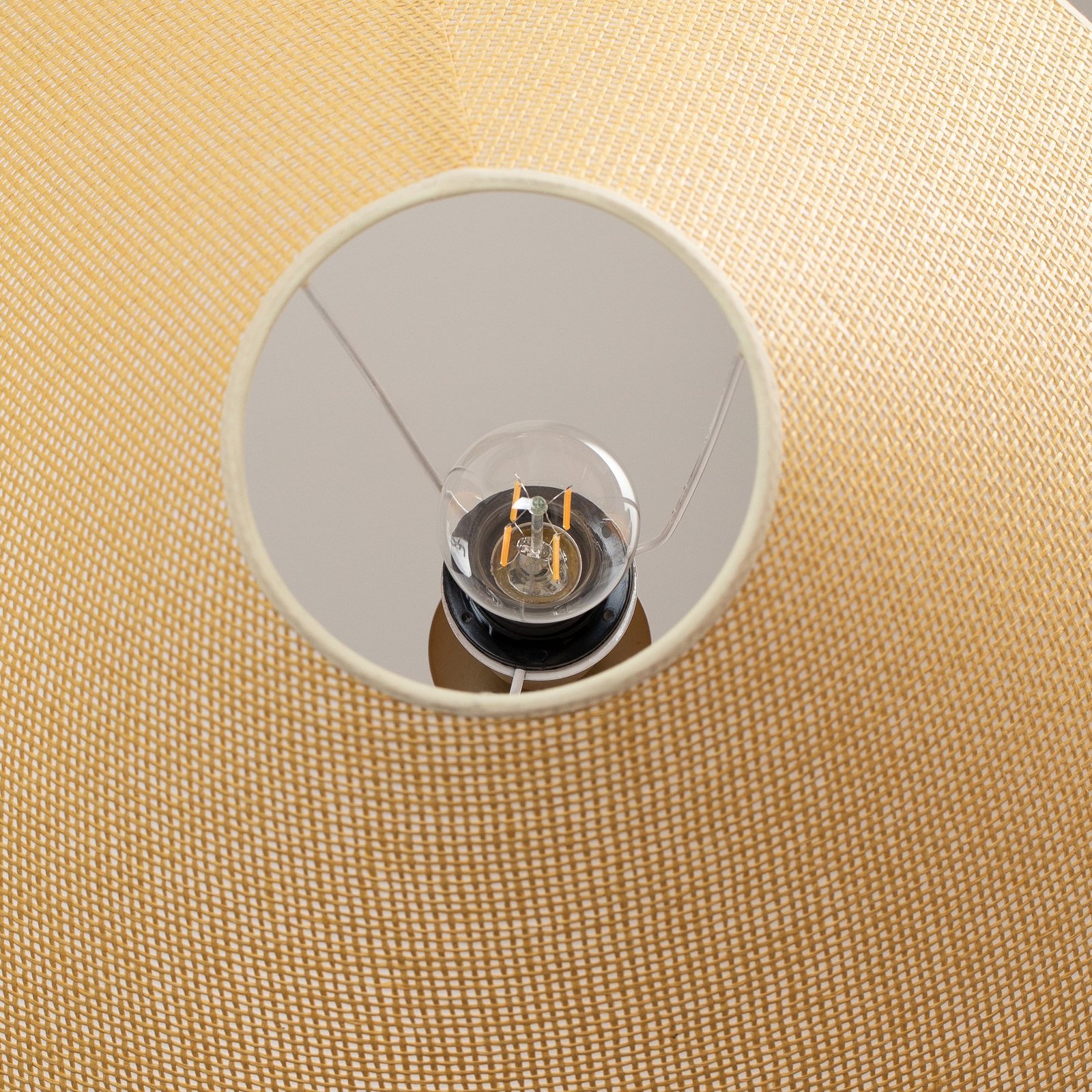 Golvlampa HLM-9009-1E med textilskärm