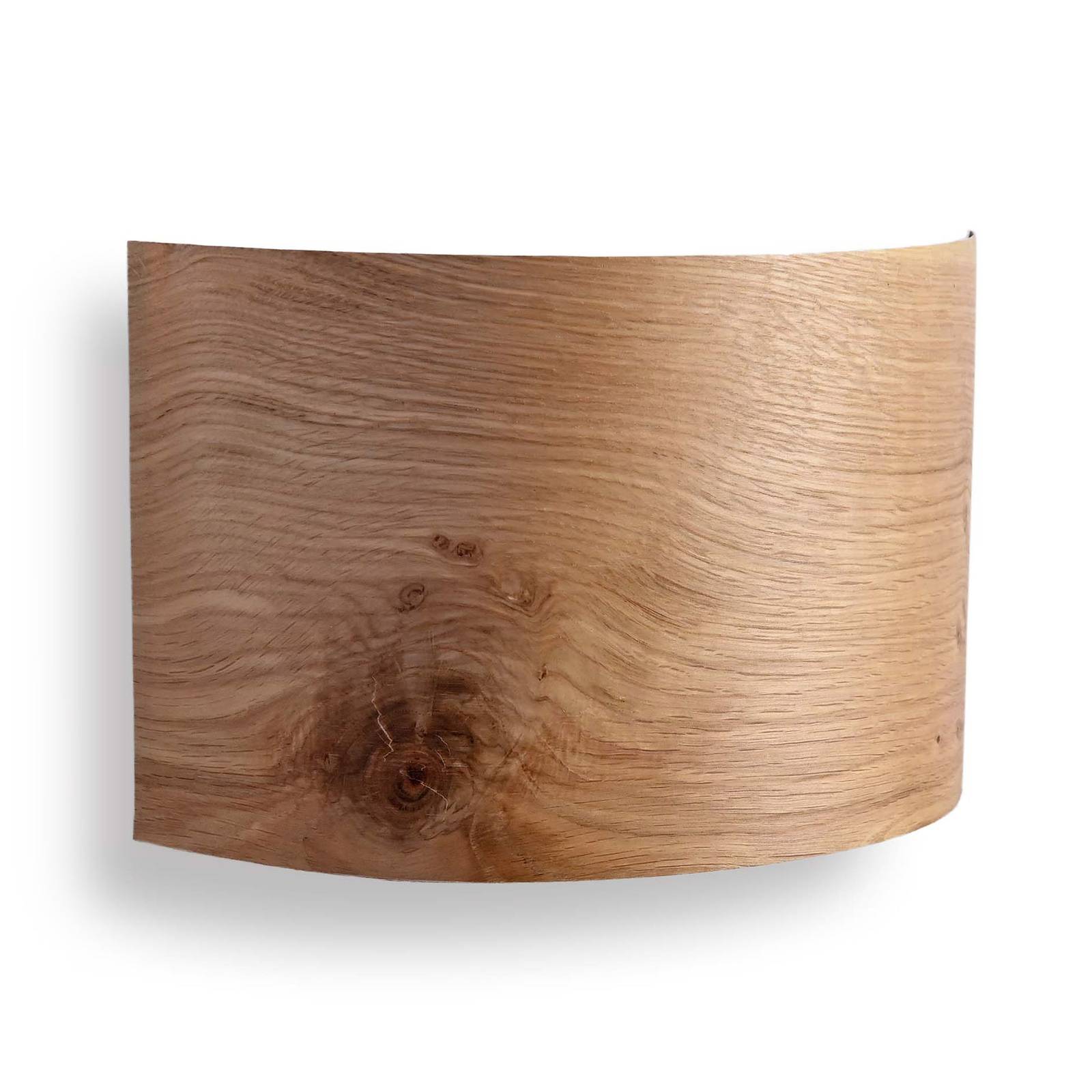 LeuchtNatur Cortex wall light oak, for Living / Dining Room, wood, metal, E27, 10 W, W: 26 cm, H: 17 cm