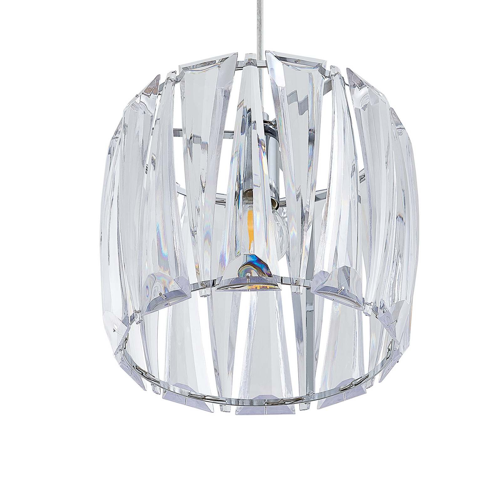 Lindby Sofia lampe linéaire 3l transparent/chromé