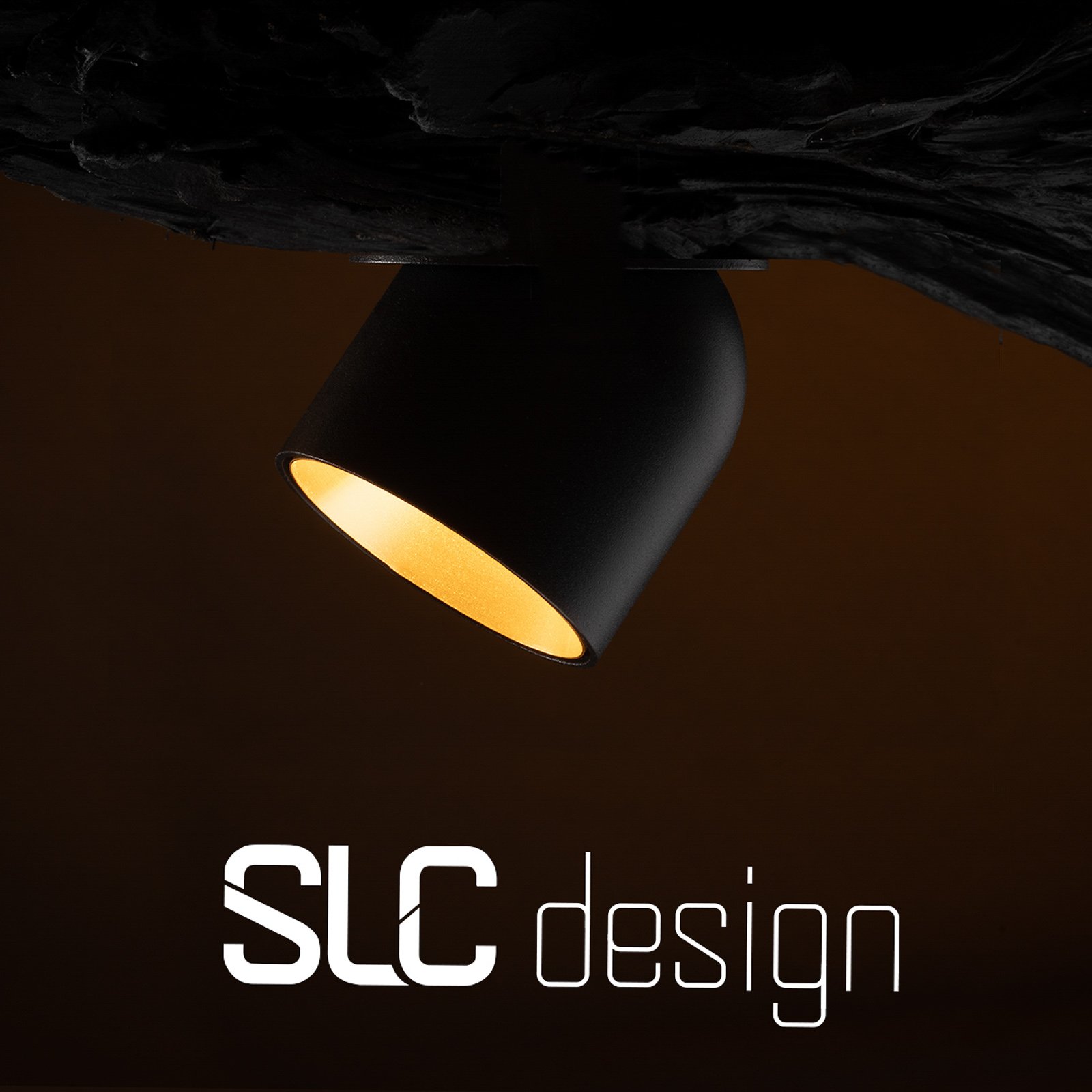 SLC Cup downlight empotrada LED negro/oro 3.000K