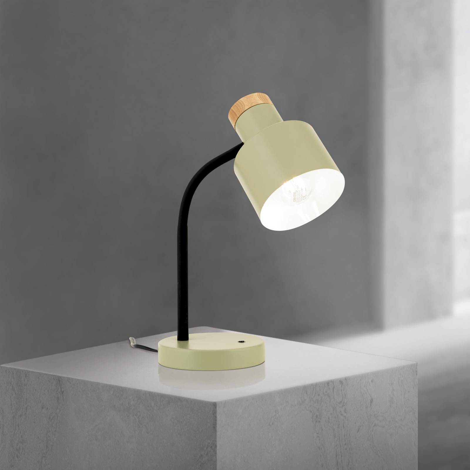 Tischleuchte Gili, lichtgrün, Stahl, Höhe 35 cm, E27 günstig online kaufen