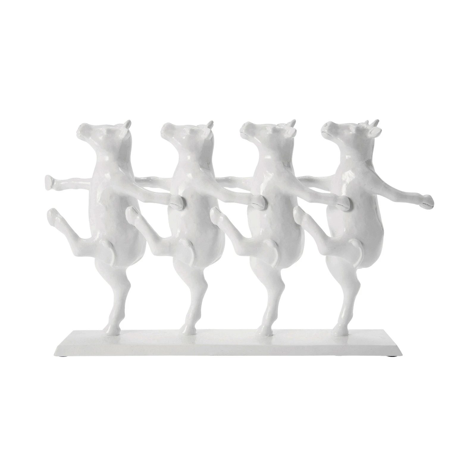 KARE Dancing Cows decorative figurine, white, polyresin, height 23 cm