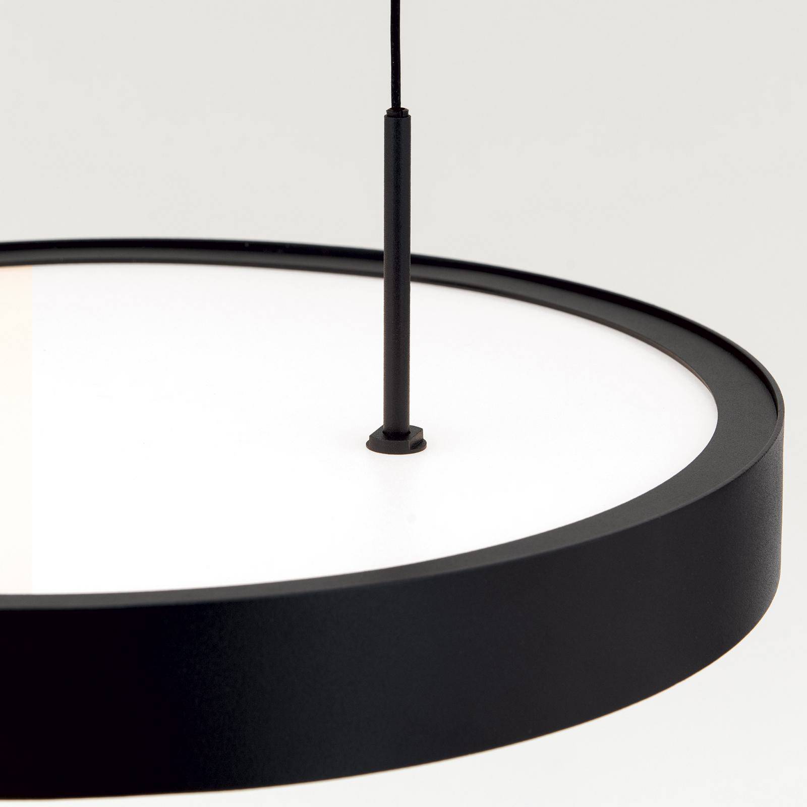 Żyrandol LED Teide, czarny, 1-punktowy, metal, 2700 K