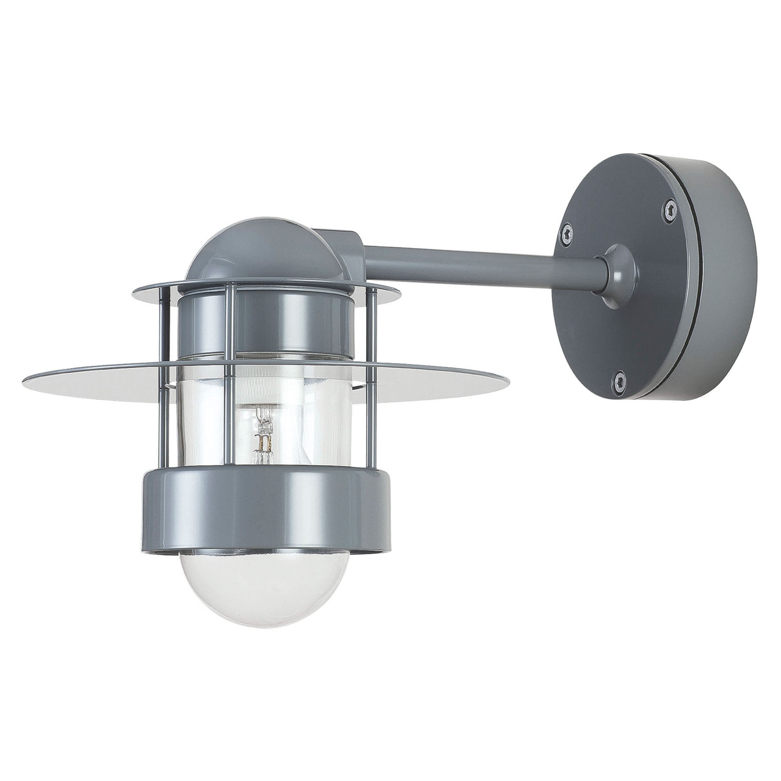 Louis Poulsen Albertslund wall lamp 41.5 cm grey, aluminium, glass, E27, 100 W, energy efficiency: A++, H: 22 cm