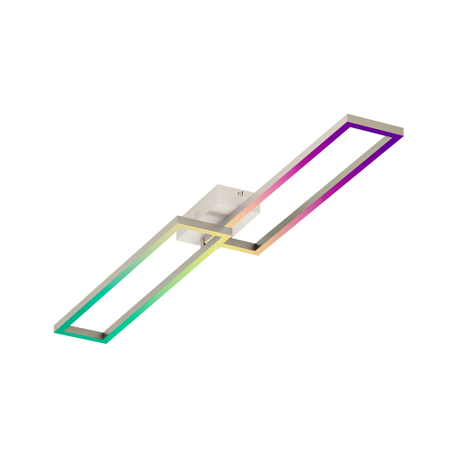 Müller Licht tint LED ceiling light Ciso, RGB, CCT, silver