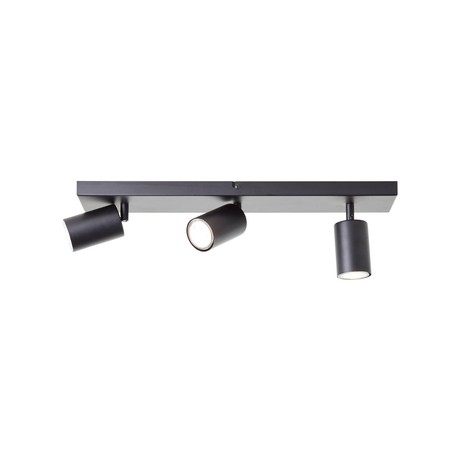 Deckenstrahler Jello, Länge 50 cm, schwarz, 3-fl.g, Metall