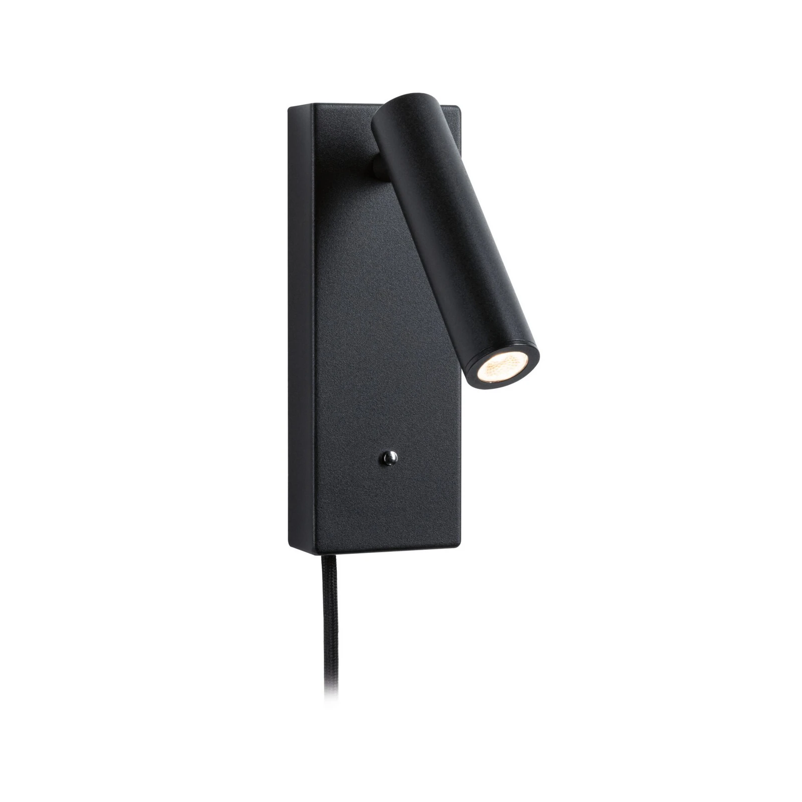 Paulmann Hulda USB LED wall spotlight, dimmable, black, switch