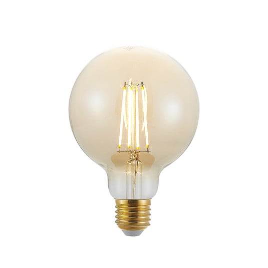 LED bulb E27 G95 6,5 W 2,500 K amber 3-step dimmer