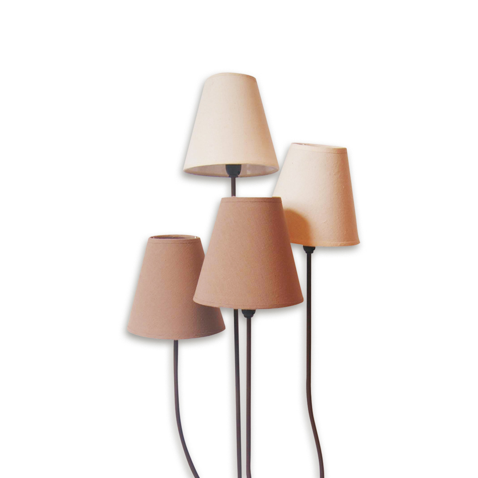 Twiddle - floor lamp with four fabric lampshades