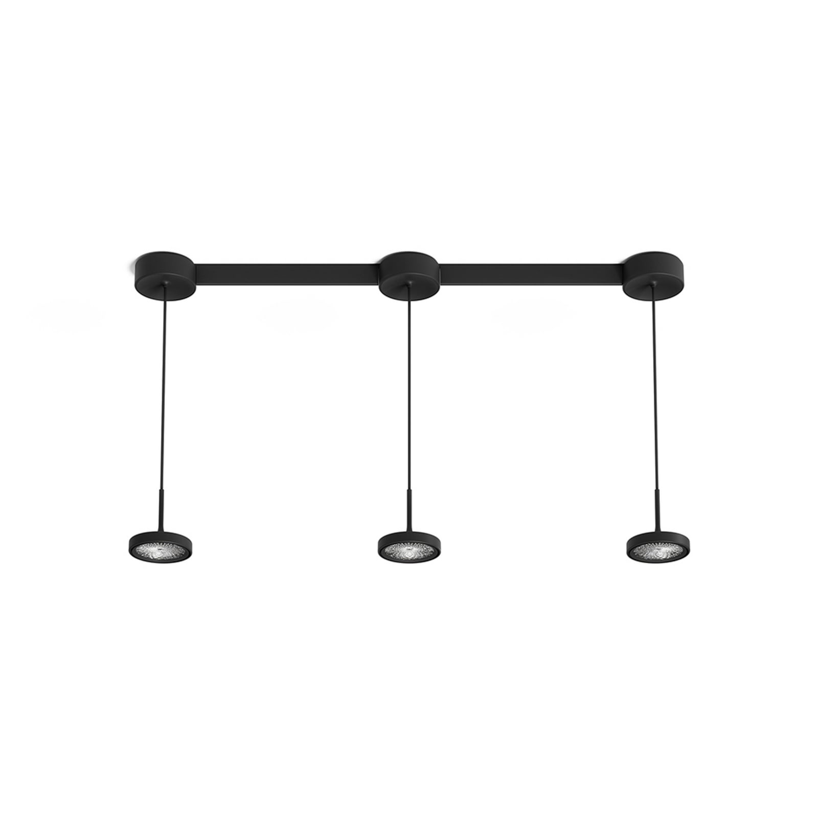 Suspension LED Nivo, noire, 36°, montage en saillie, à intensité variable -