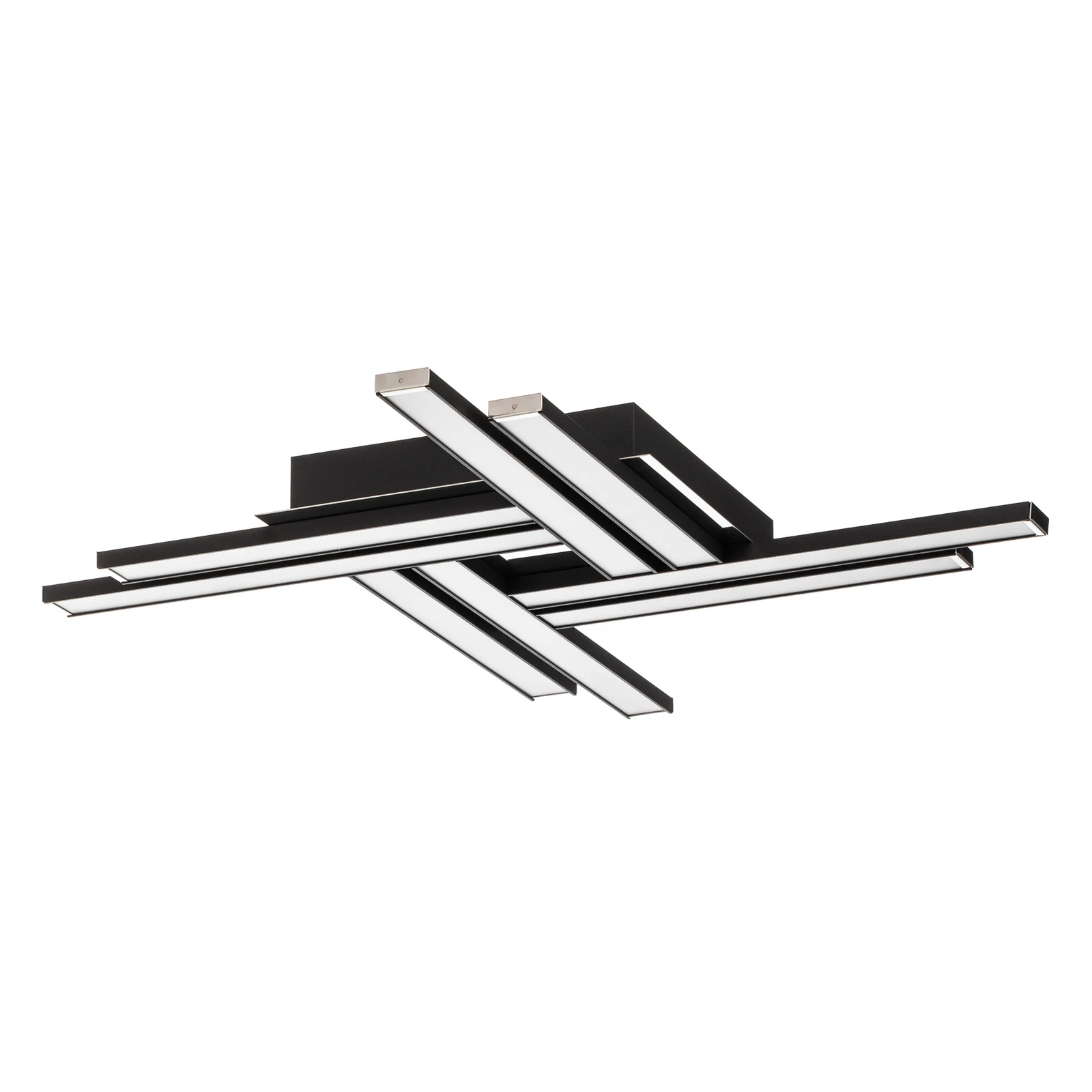Lámpara LED de techo Largo 8 luces negro