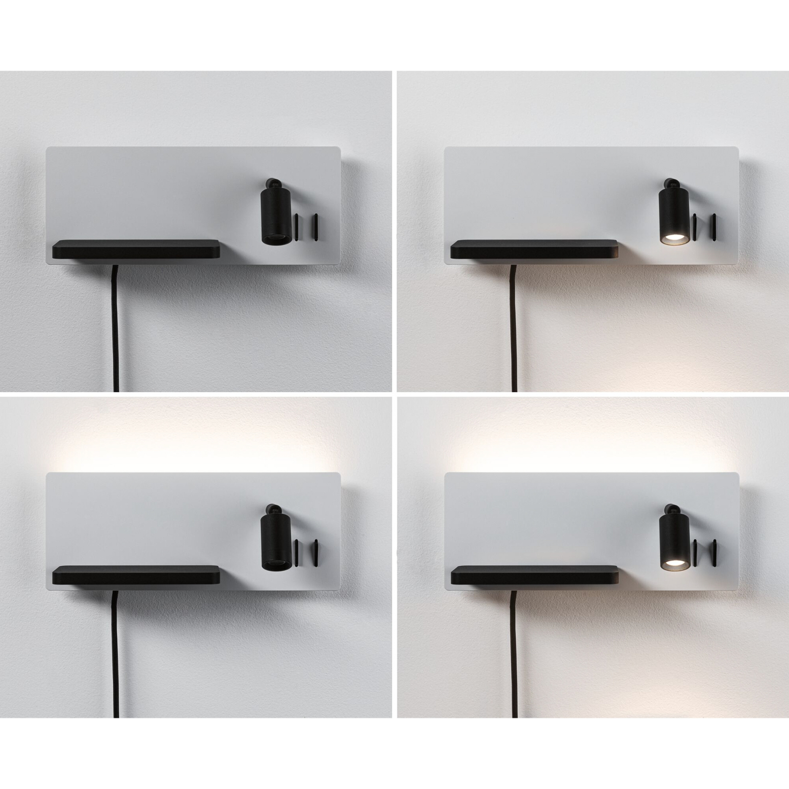 Paulmann LED-seinävalaisin Serra USB C, oikea puoli