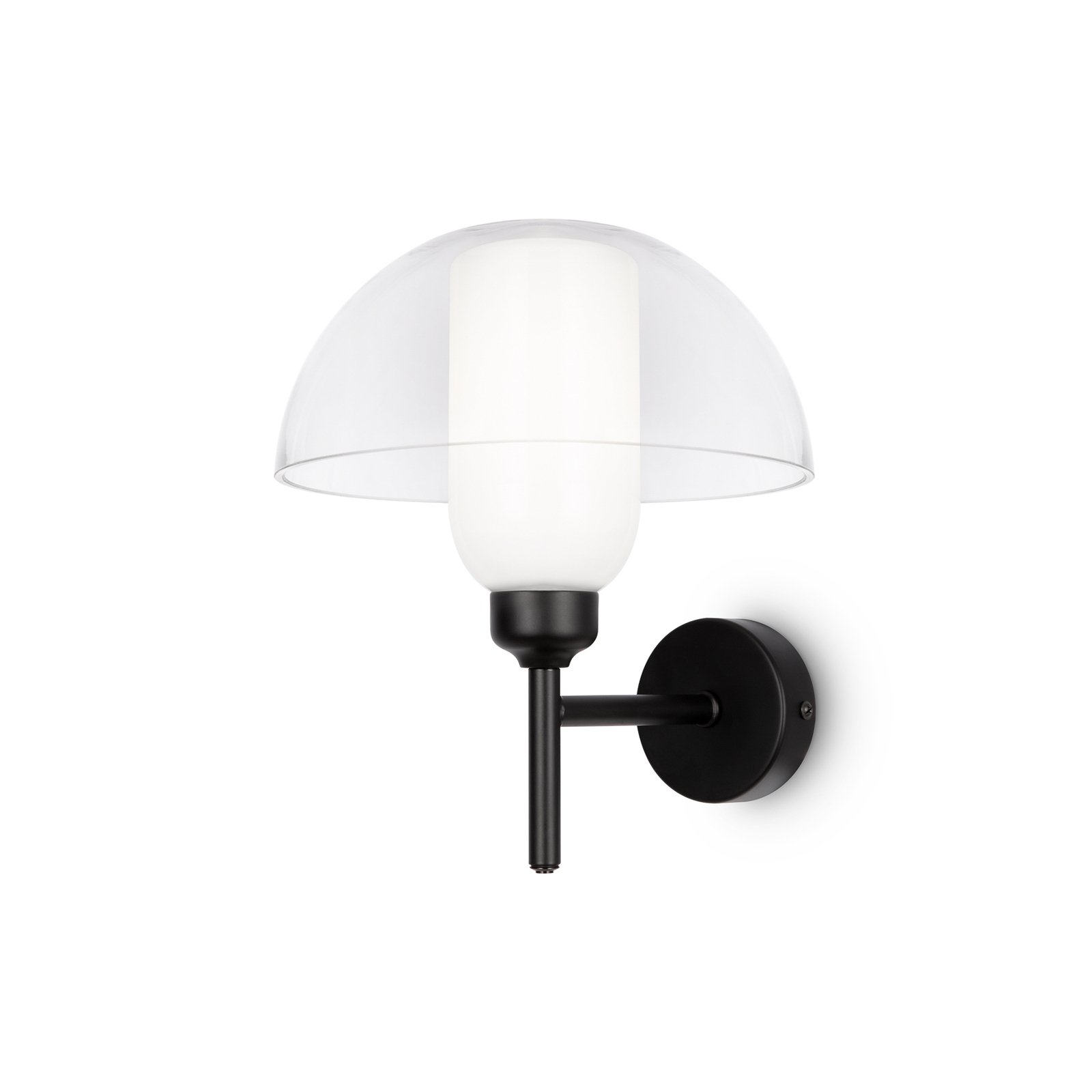 Maytoni Memory wall light, black, height 24.4 cm, ceramic