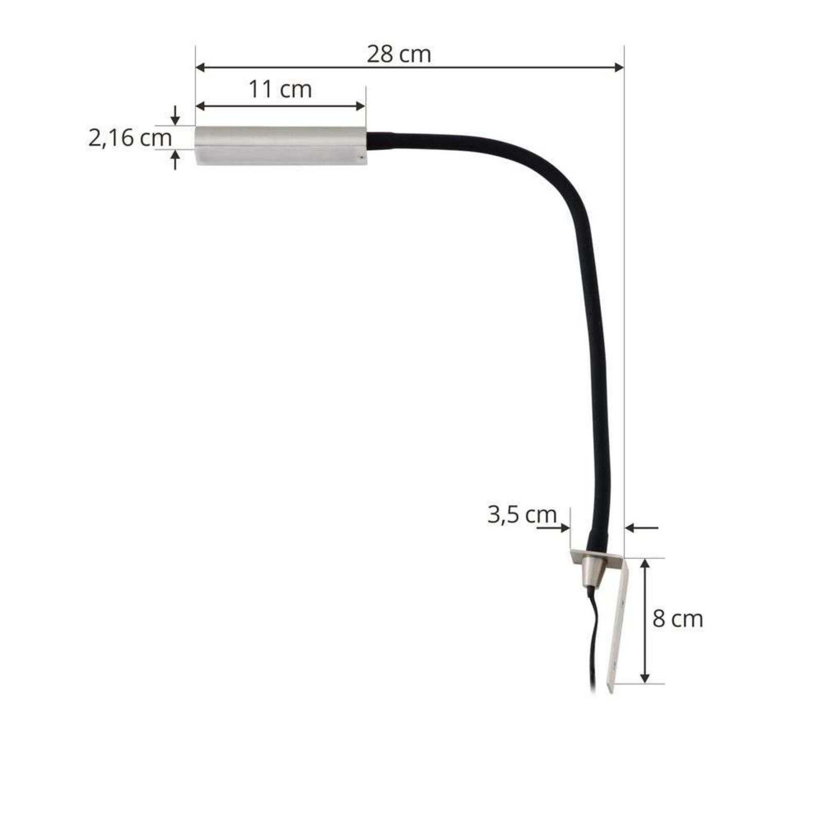 Flexola Square LED Aplică de Perete Nickel - Lindby