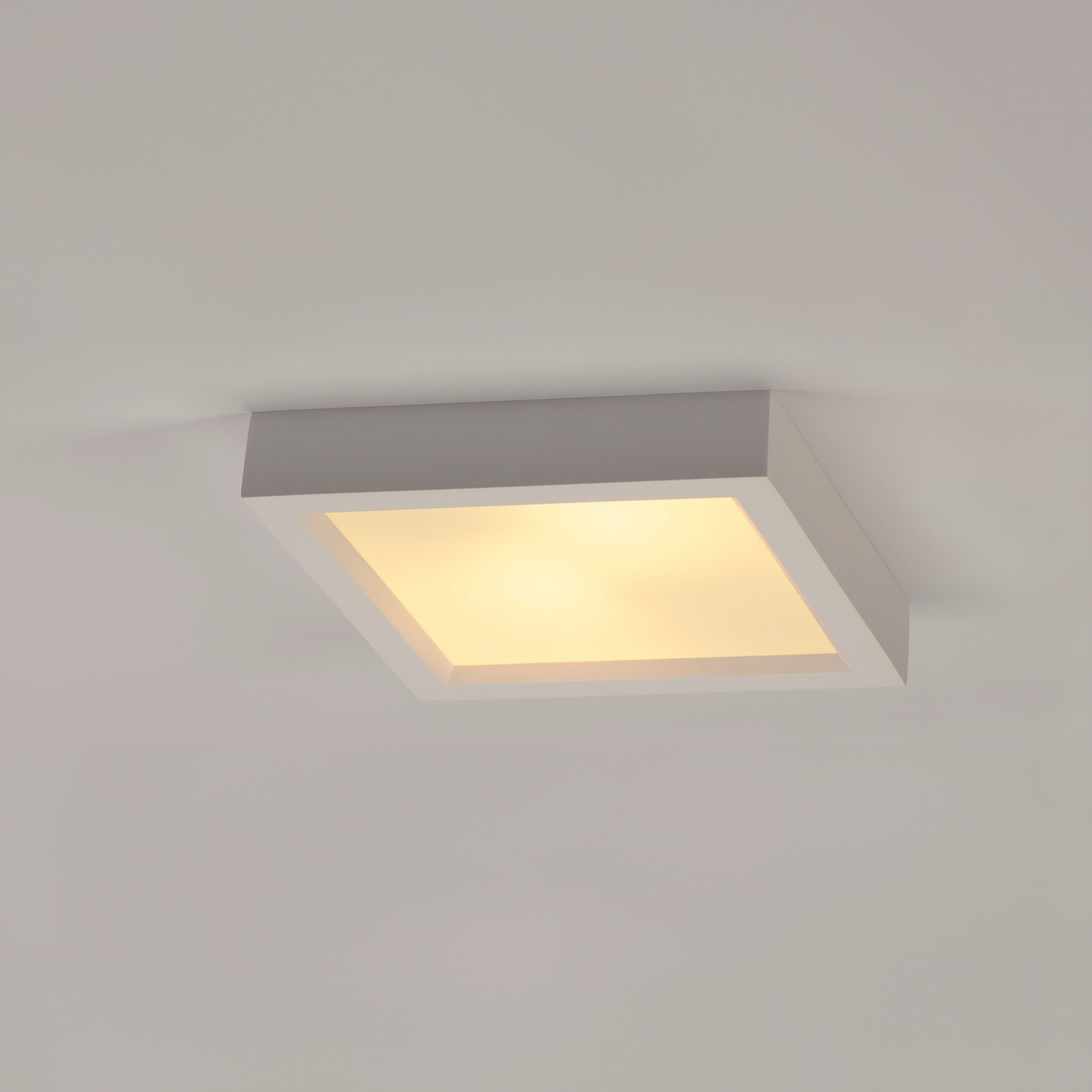 SLV Deckenlampe Plastra 104, weiß, Gips, Breite 25 cm