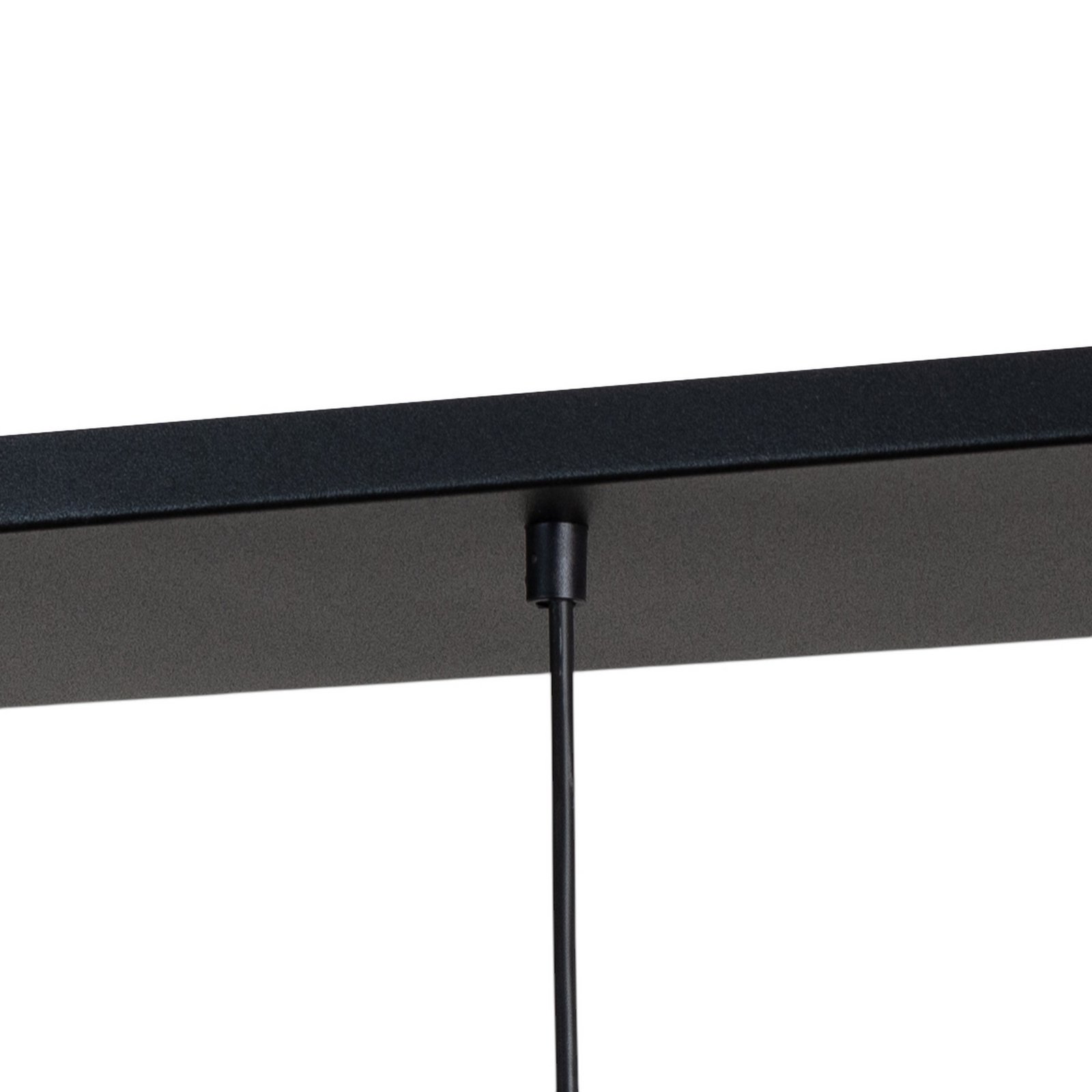 Verdi függőlámpa, 115 cm hosszú, fekete/füstszürke, 6 lámpás.