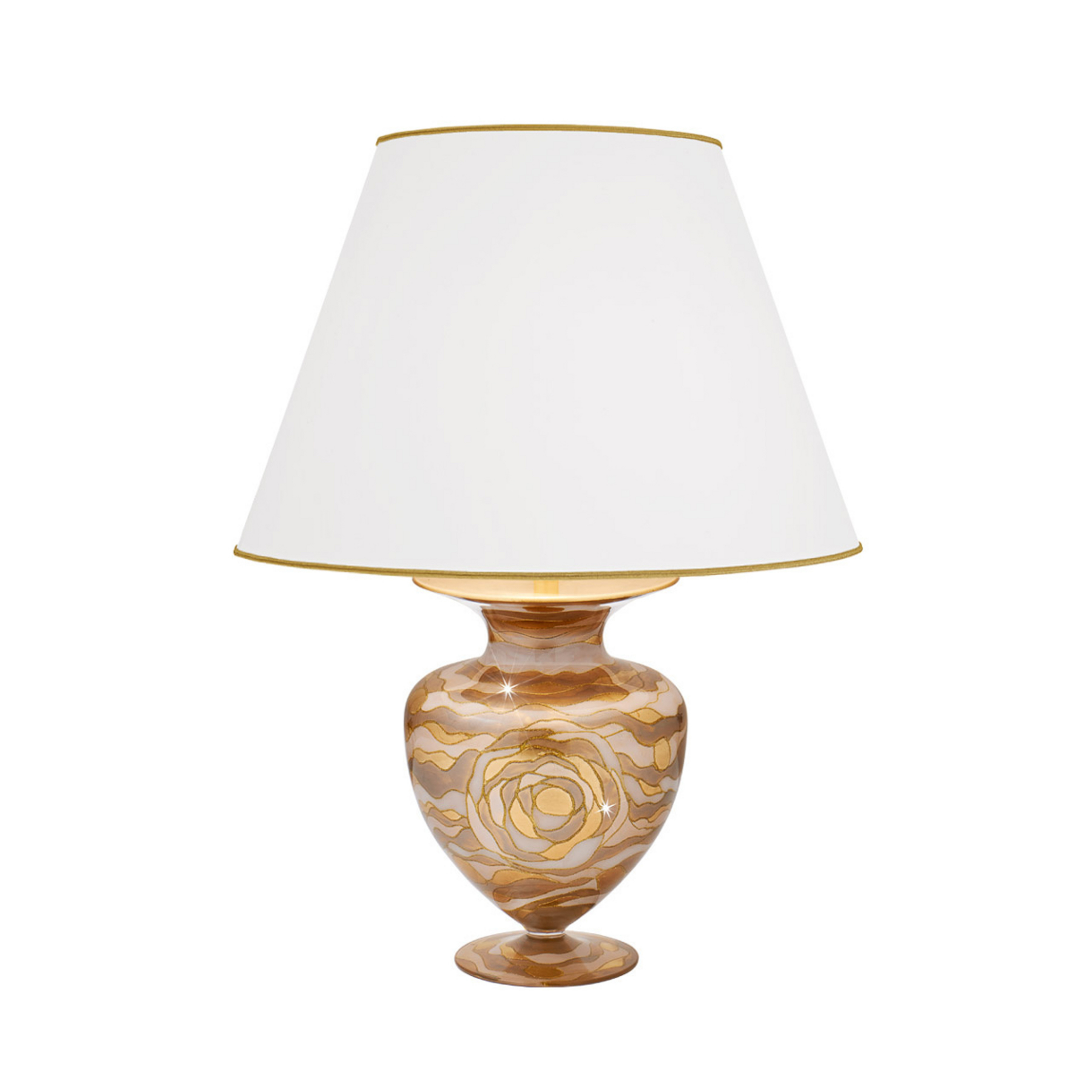 Kolarz Anfora lampa stołowa, kremowy, wysokość 65 cm, szkło