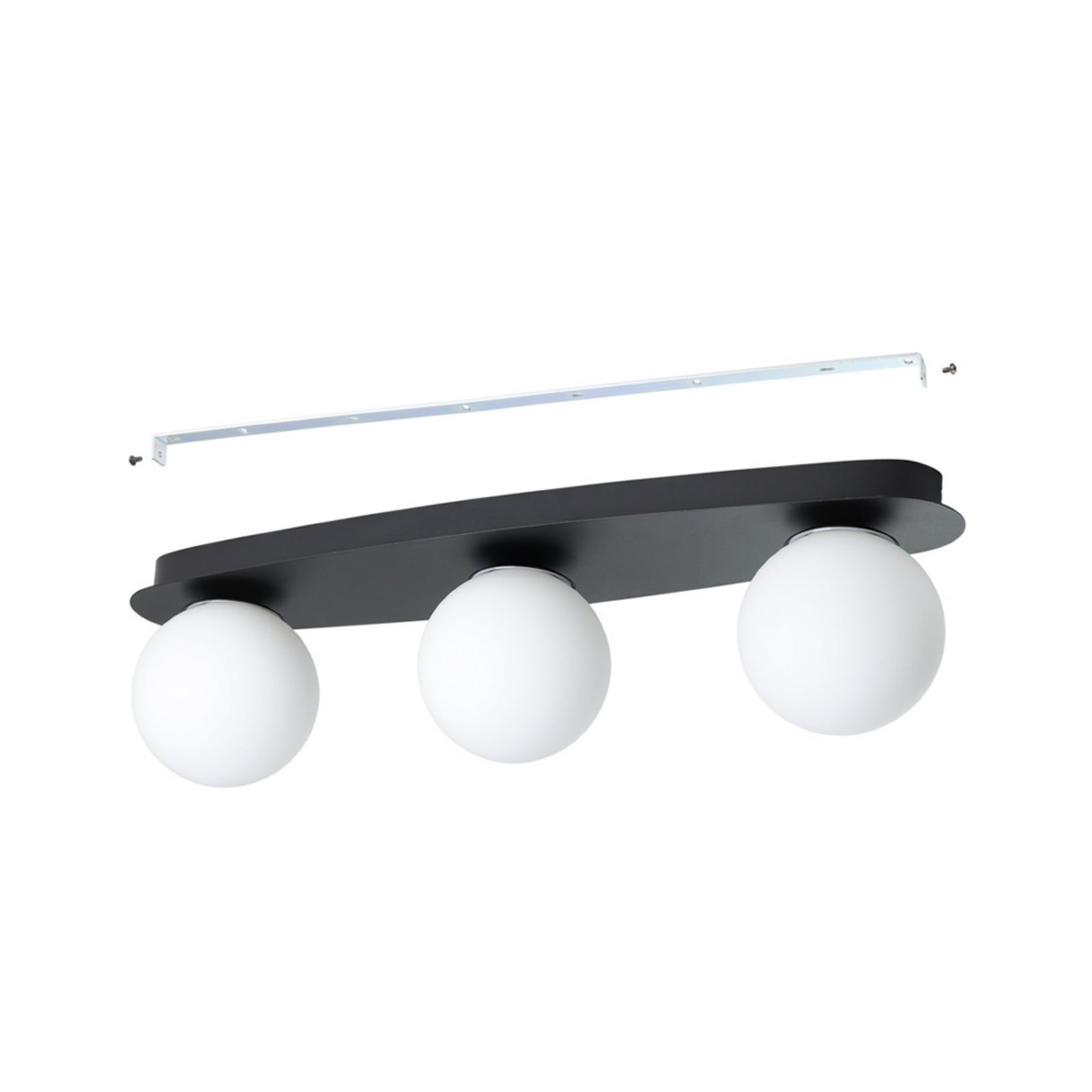 EGLO plafondlamp CASTROVIDO zwart 58 cm 3-lamps IP44 G9-LED