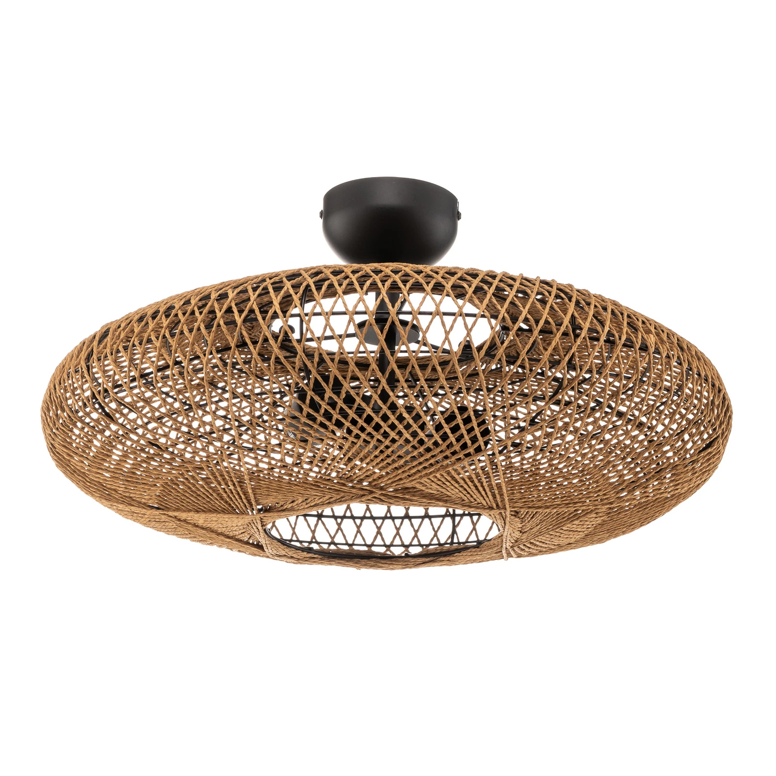Plafonnier Hedda en sisal et métal
