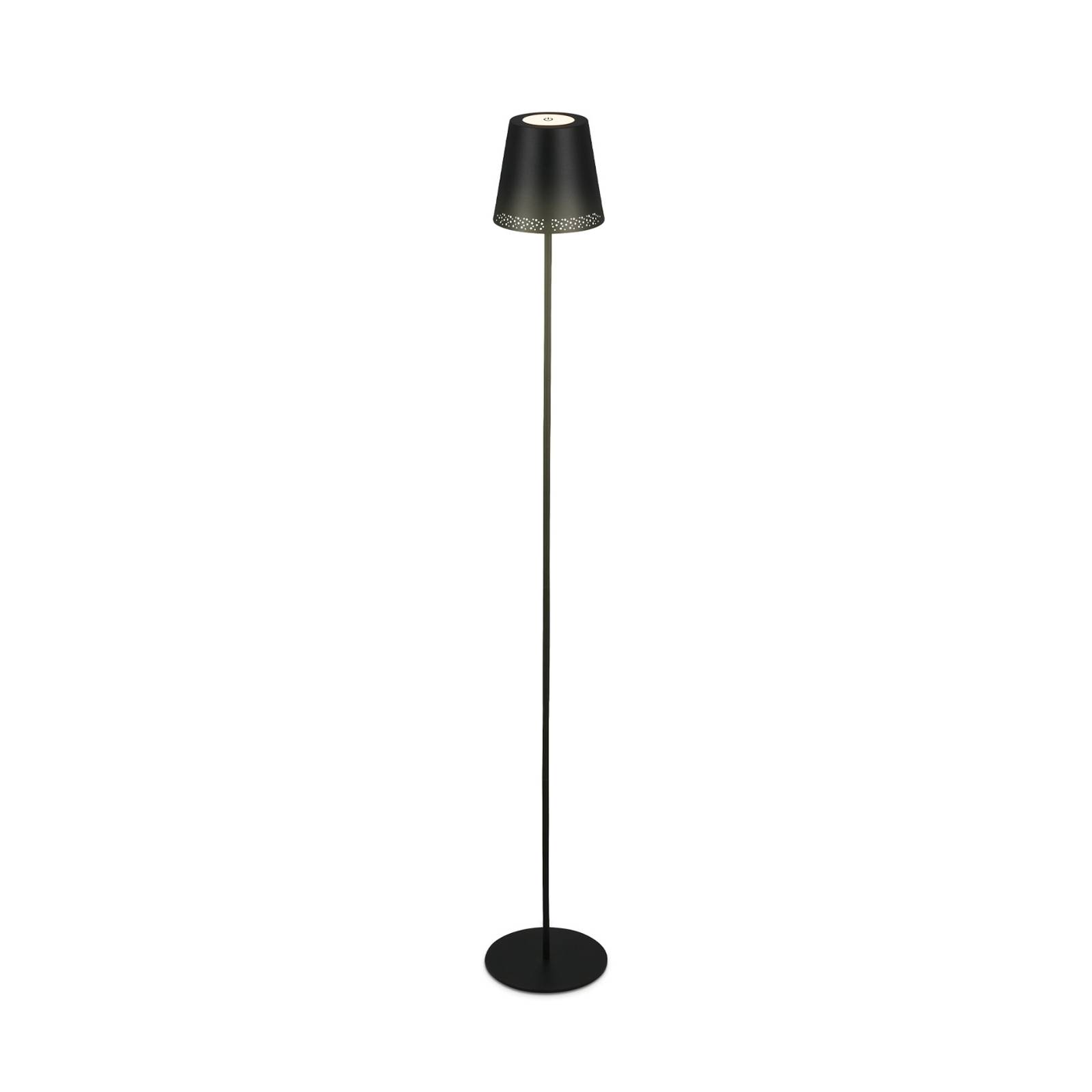 LED-Akku-Stehleuchte Kiki, 3.000K, schwarz, IP44