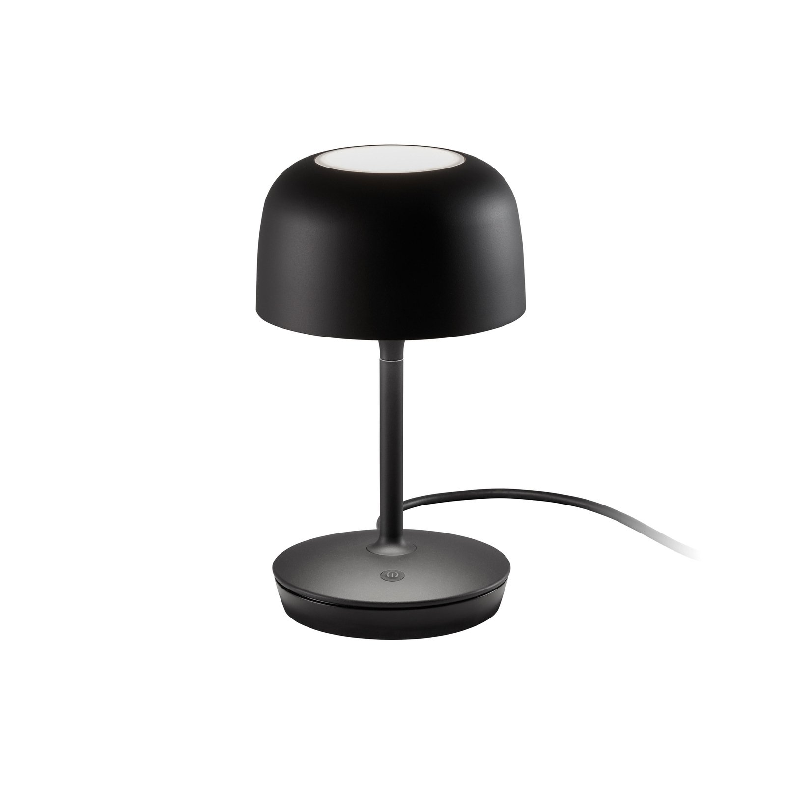 Bover lampe de table LED Bol, noir mat, hauteur 30 cm, aluminium