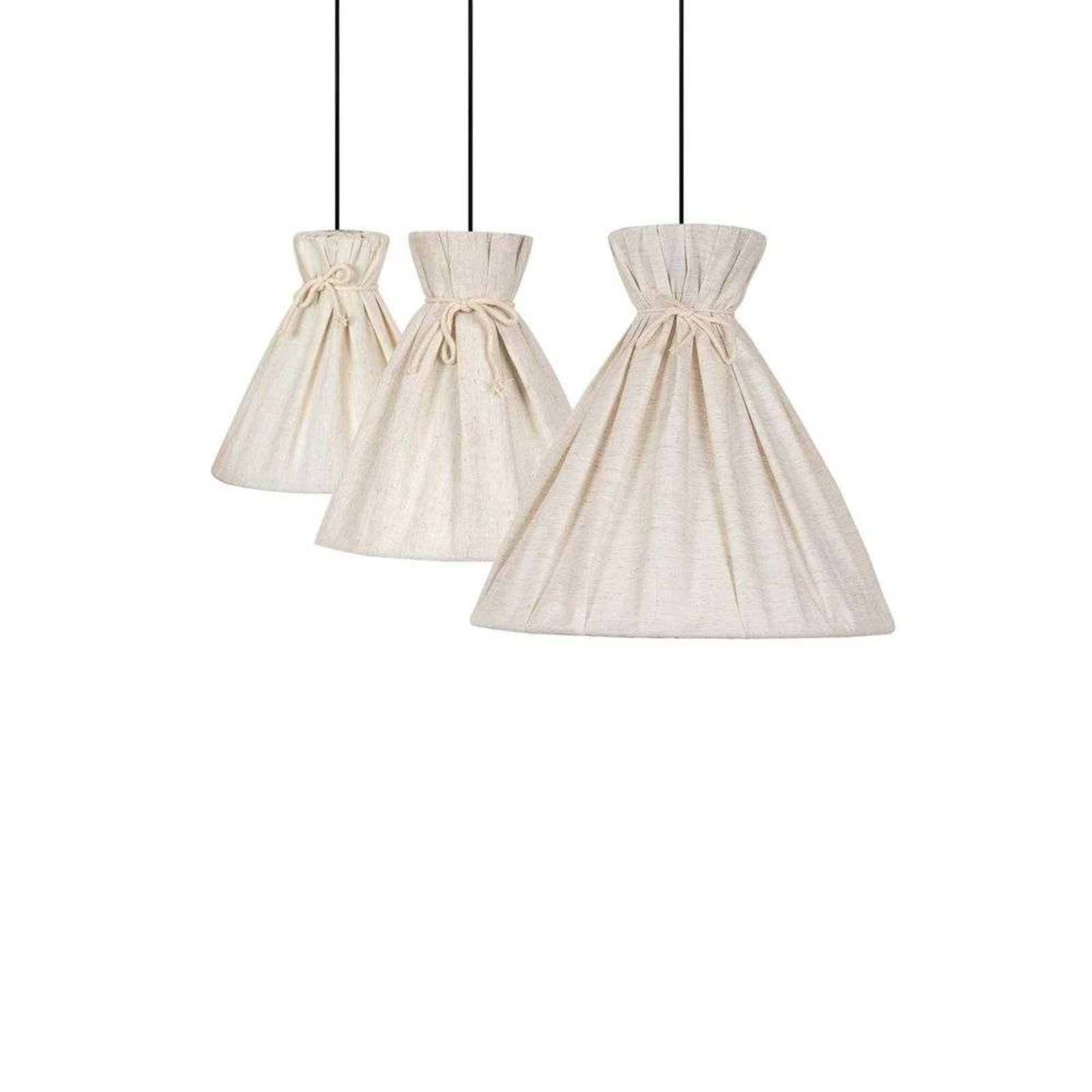 Lola 3 Závěsná Lampa Ecru/Beige/Black - Envostar