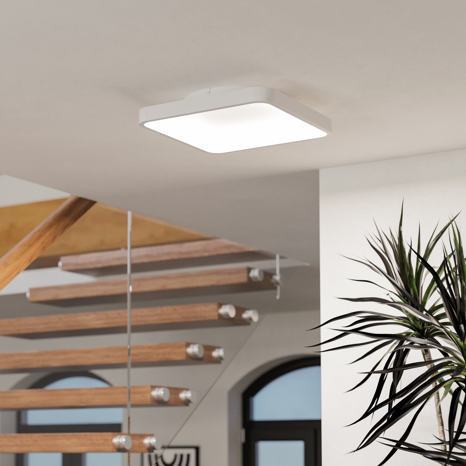 EGLO connect Smart LED ceiling light Loretello-Z, angular, white