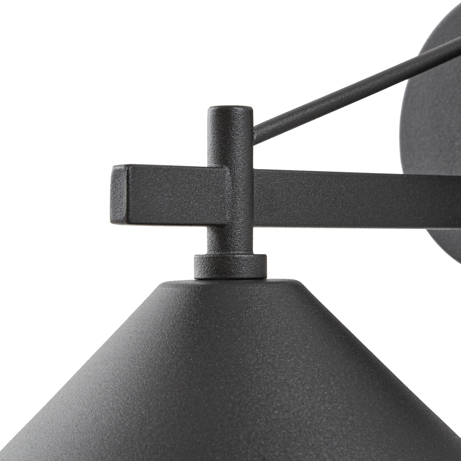 Lucande utomhusvägglampa Kiyogi, svart, 31 cm, E27, IP65