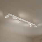 Ring takspotlight, beige, längd 117 cm, stål, 6 lampor.