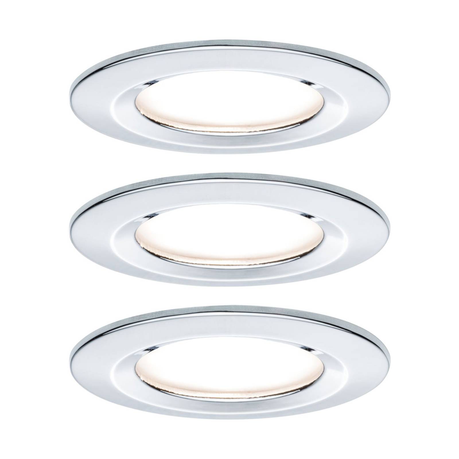 Paulmann LED zapustený spot Nova Coin 3 chrómový okrúhly stmievateľný