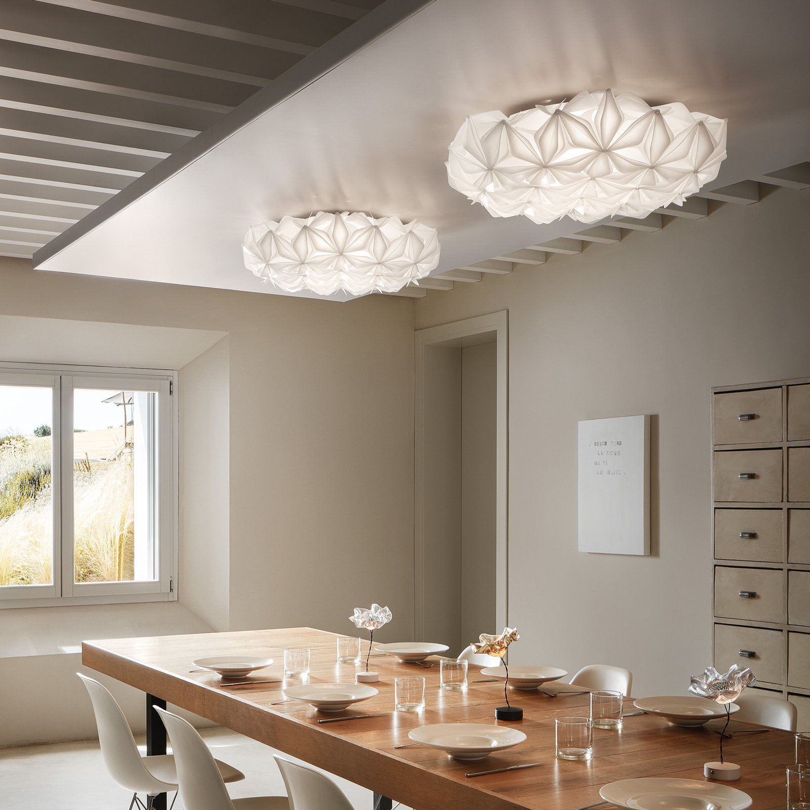 La Vie L Deckenleuchte, Breite 71cm, weiß - Slamp