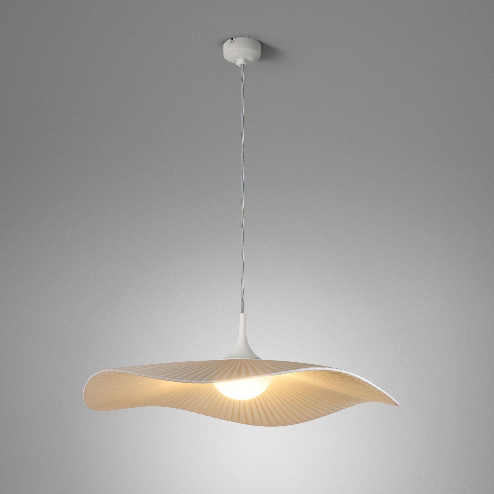 Bover LED hanglamp Mediterránia, crèmekleurig, Ø 52 cm