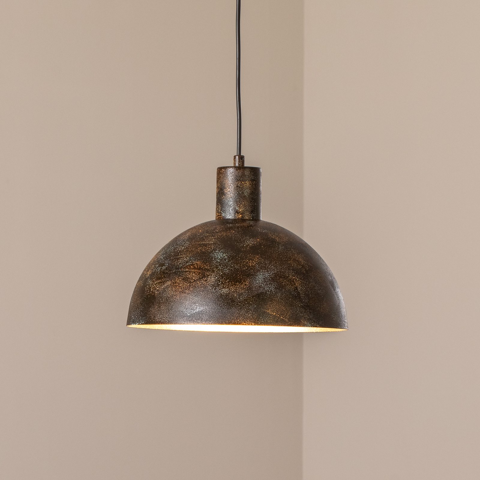 Piekaramais gaismeklis Kure, melns-brūns, metāls, Ø 30 cm, E27