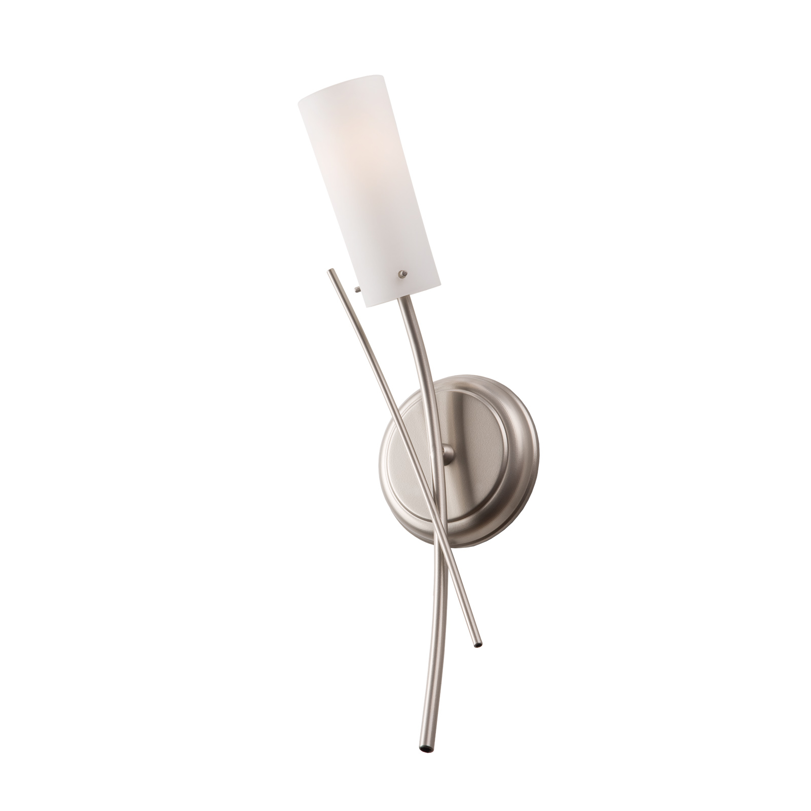 Grinda wall light, one-bulb, matt chrome