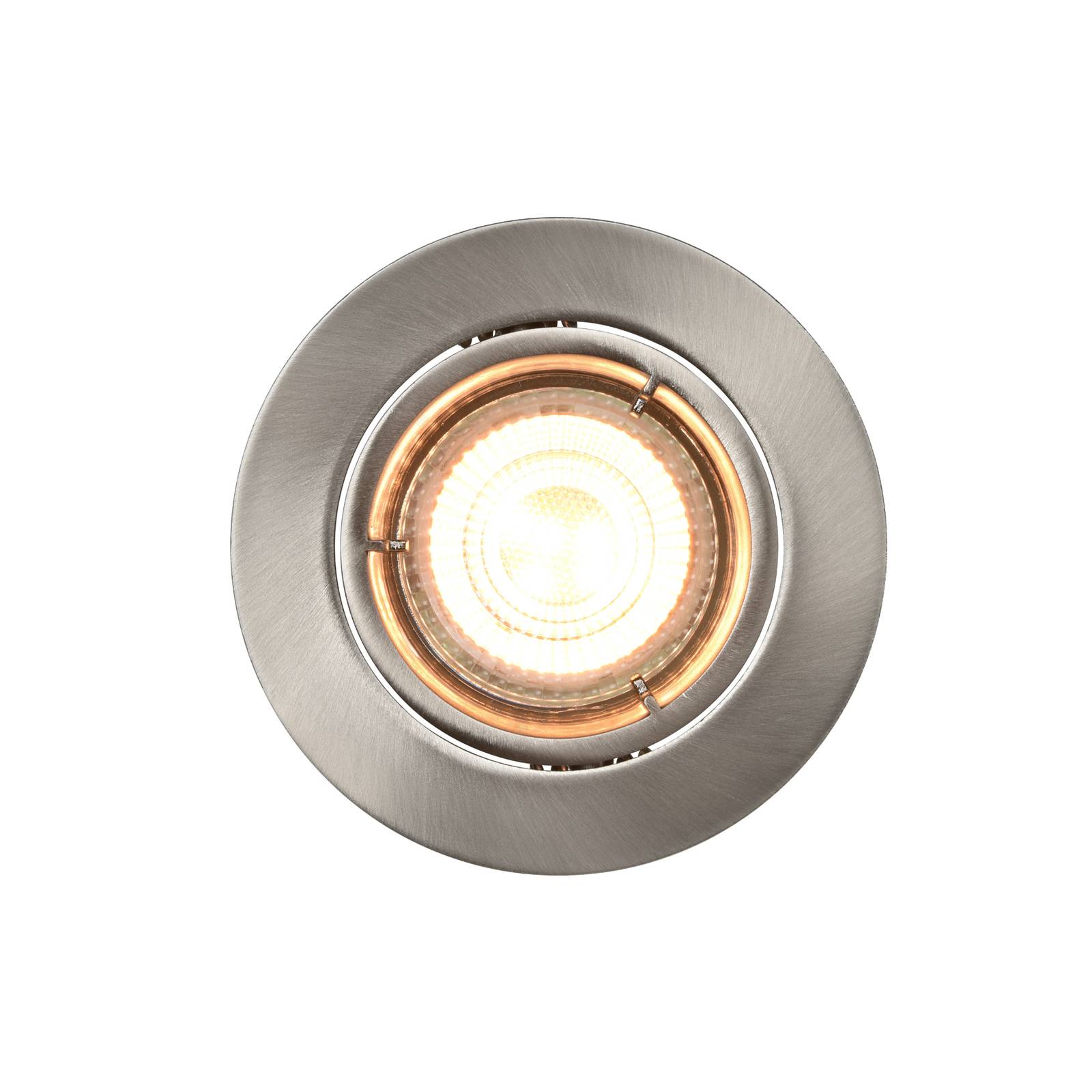 Carina Smart LED indbygningslampe, 3, rund, nikkel