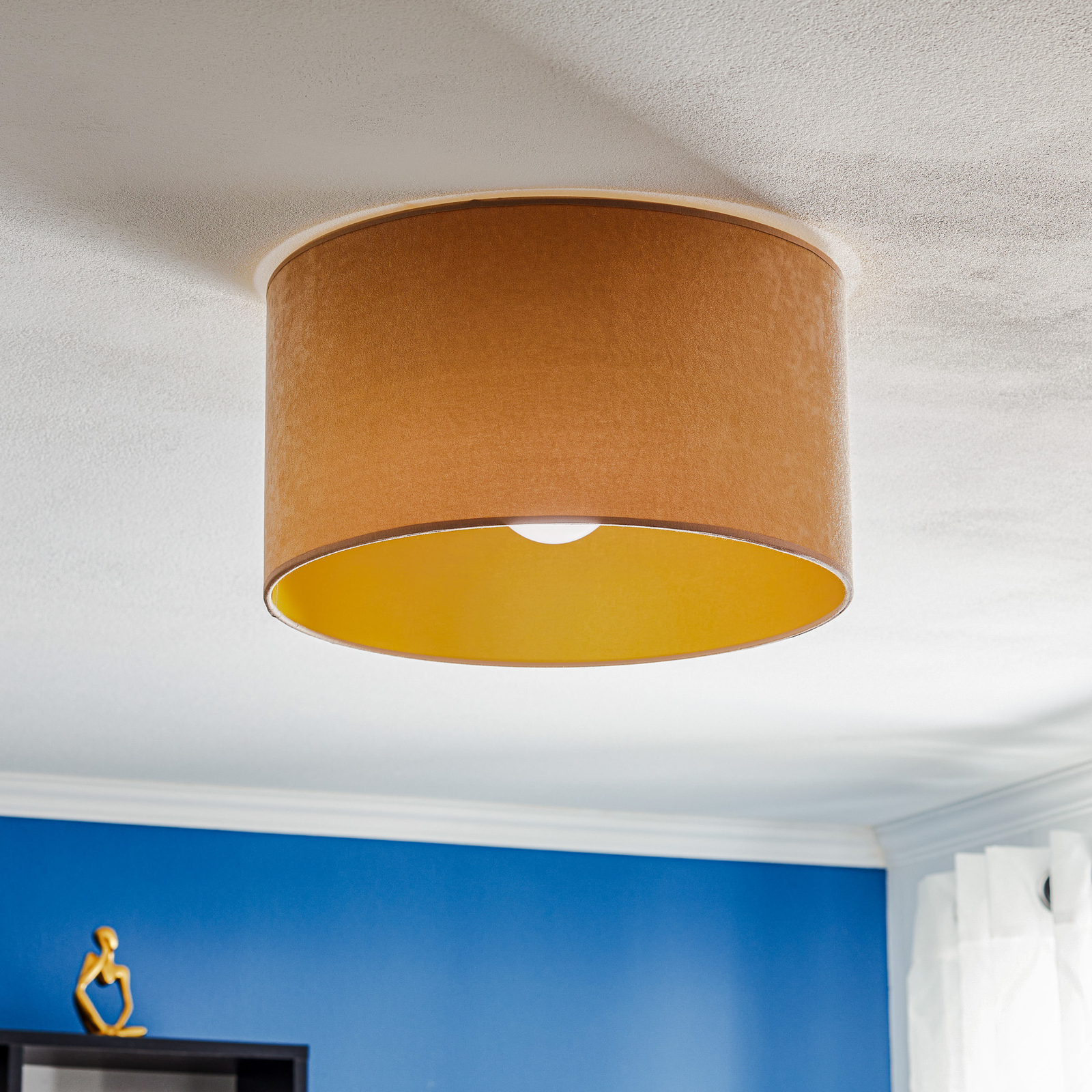 Golden Roller ceiling lamp Ø 40cm beige/gold