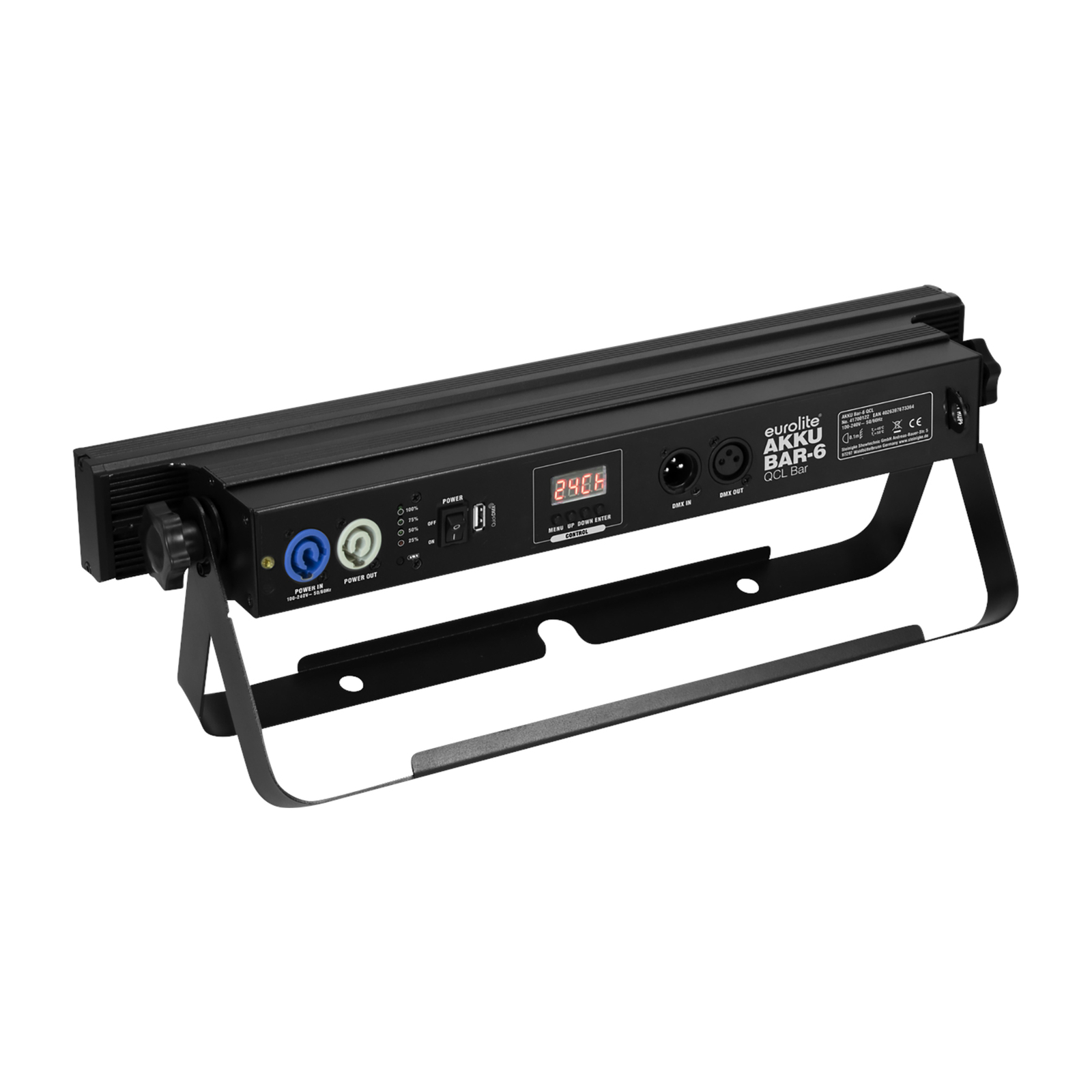 EUROLITE rechargeable battery Bar-6 LED spot RGBW remote control