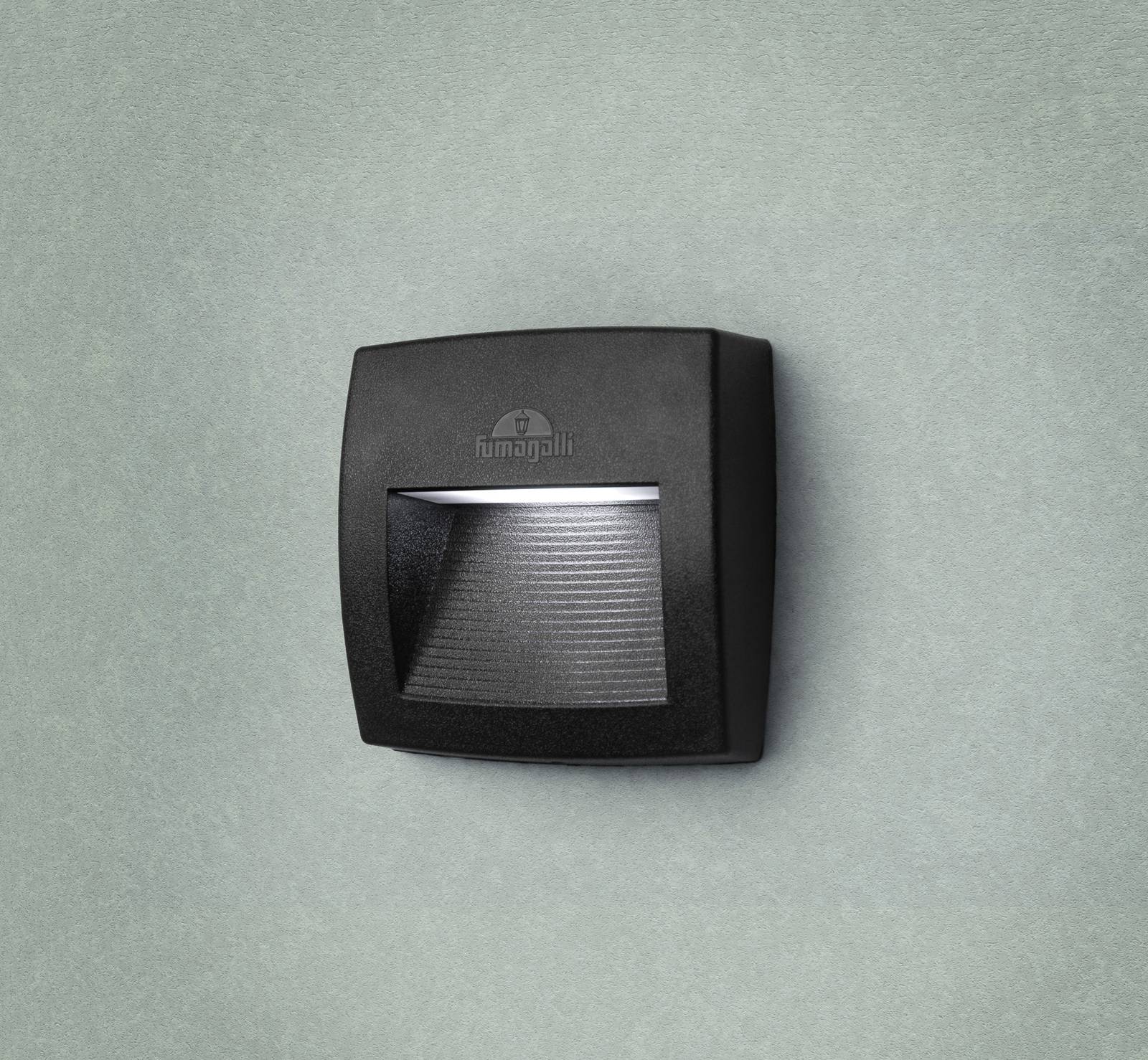 Lorenza kültéri fali lámpa fekete/tiszta 15 cm, R7S CCT műgyanta