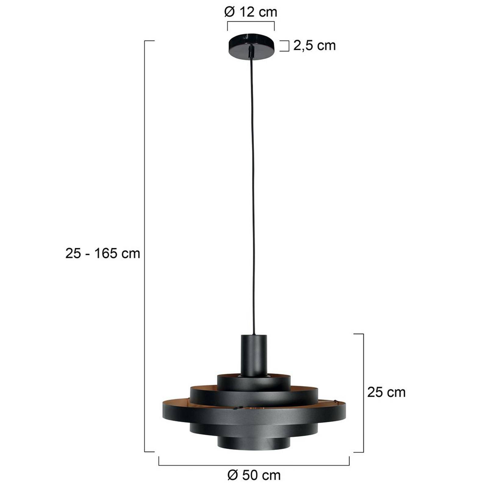 Żyrandol Halo Cirque, czarny, metal, Ø 50 cm, E27