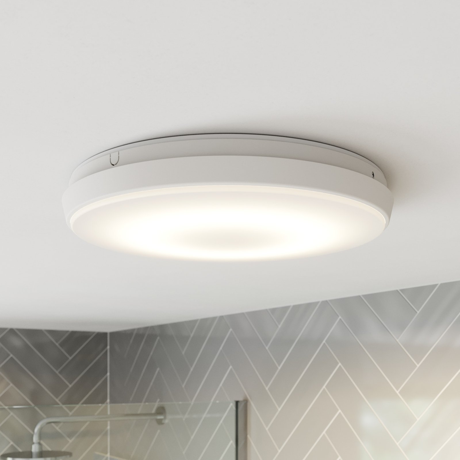 Arcchio Brady LED ceiling lamp, white, round 30 cm
