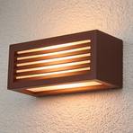 SLV Box L E27 outdoor wall light, rust brown