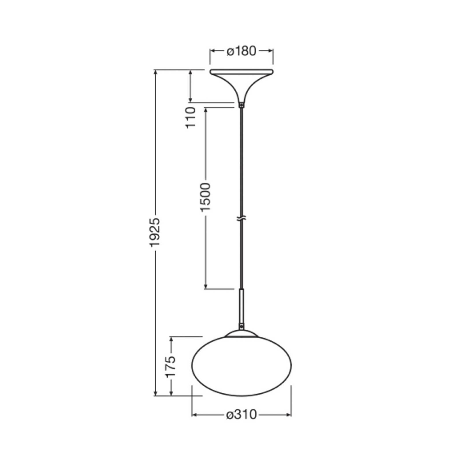 Żyrandol OSRAM Decor Forma, różowa/chromowana, Ø 31 cm, szkło
