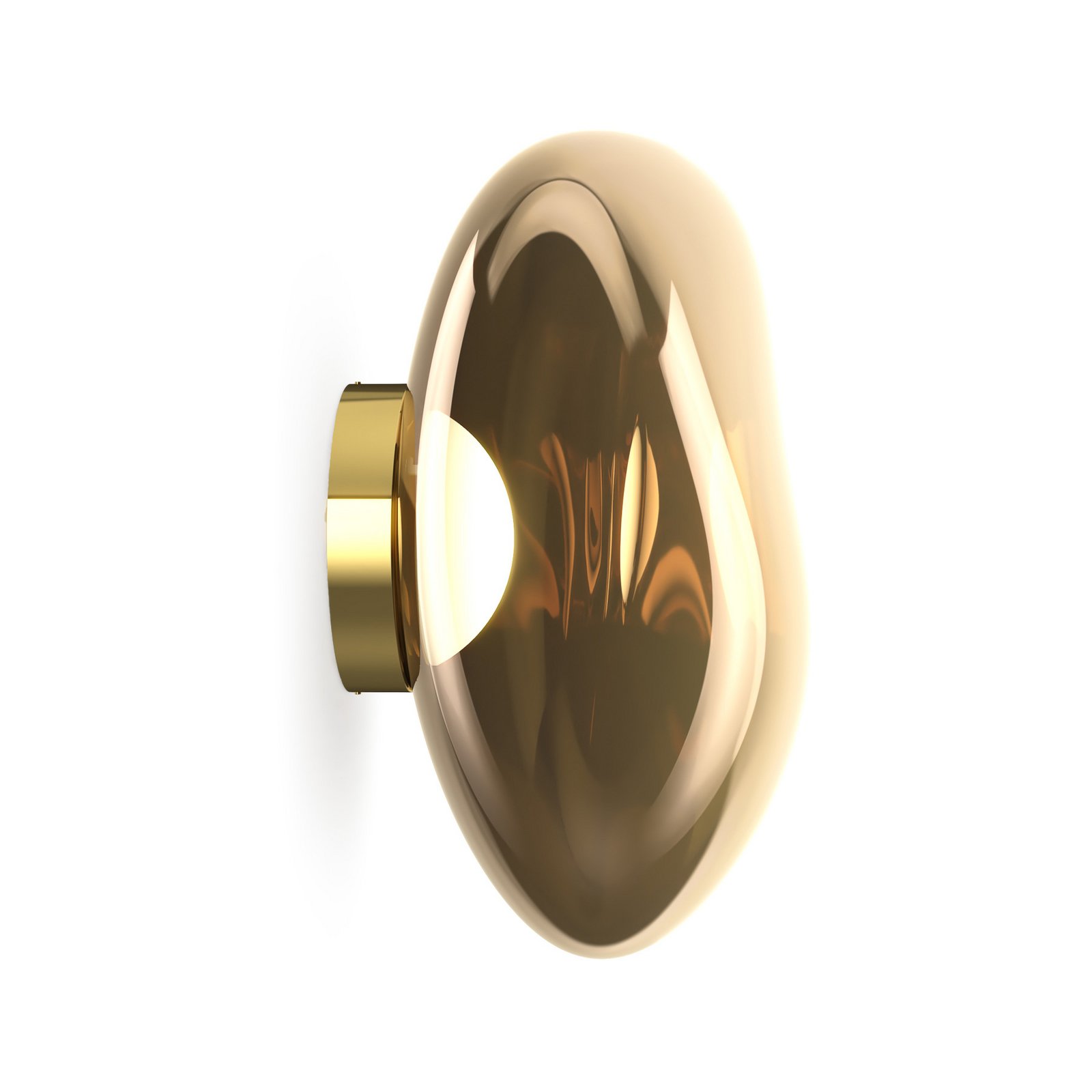 Tom Dixon LED-Wandlampe Melt, Ø 50 cm, bronzefarben