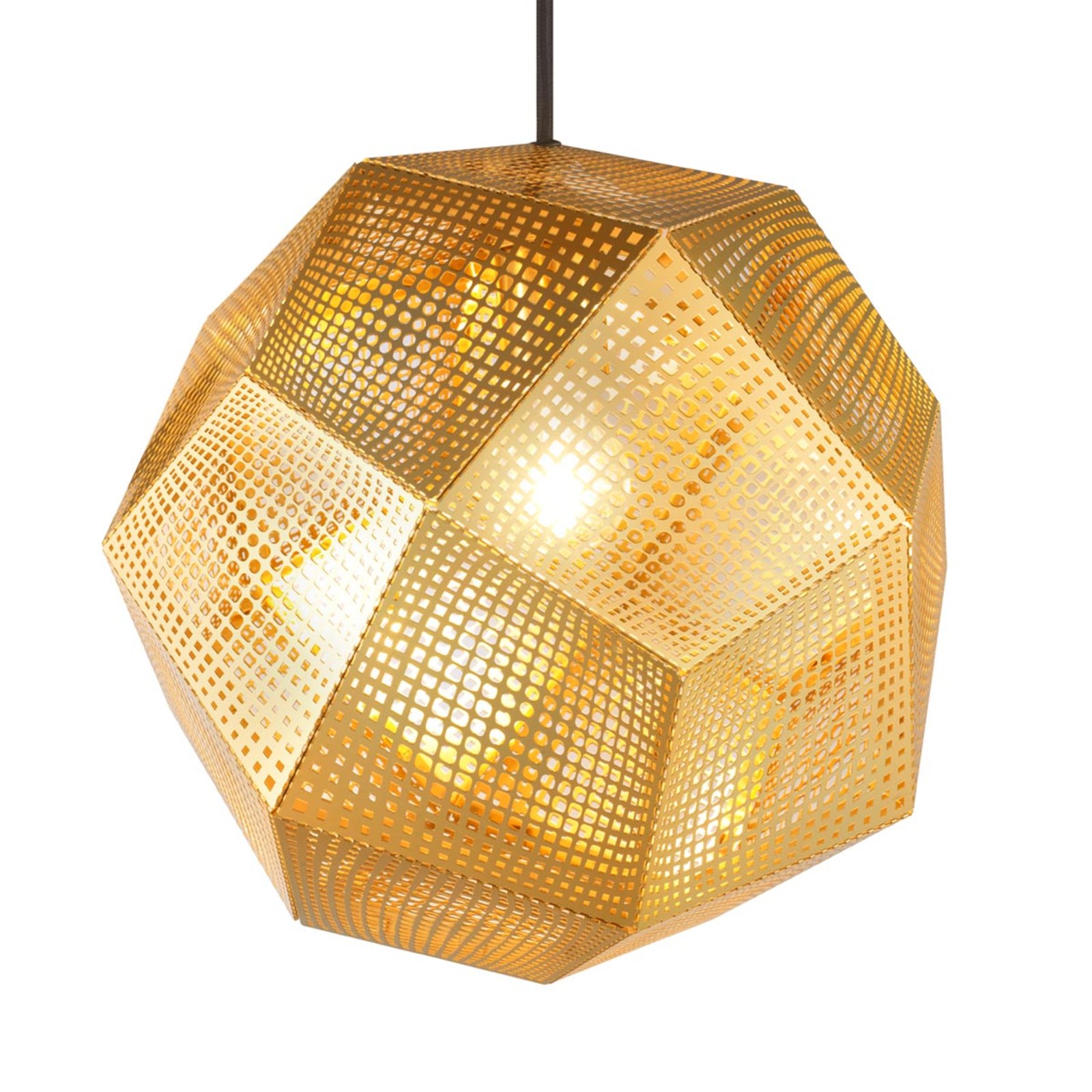 Tom Dixon Etch - geometriai függő lámpa, sárgaréz