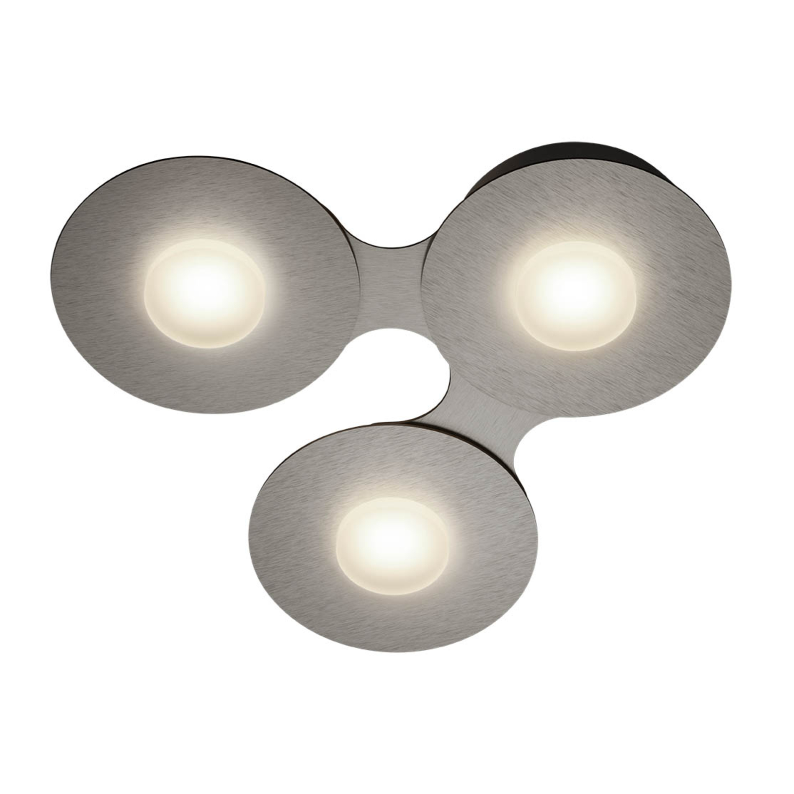 GROSSMANN Disc stropné LED svetlo striebrosivá 3pl