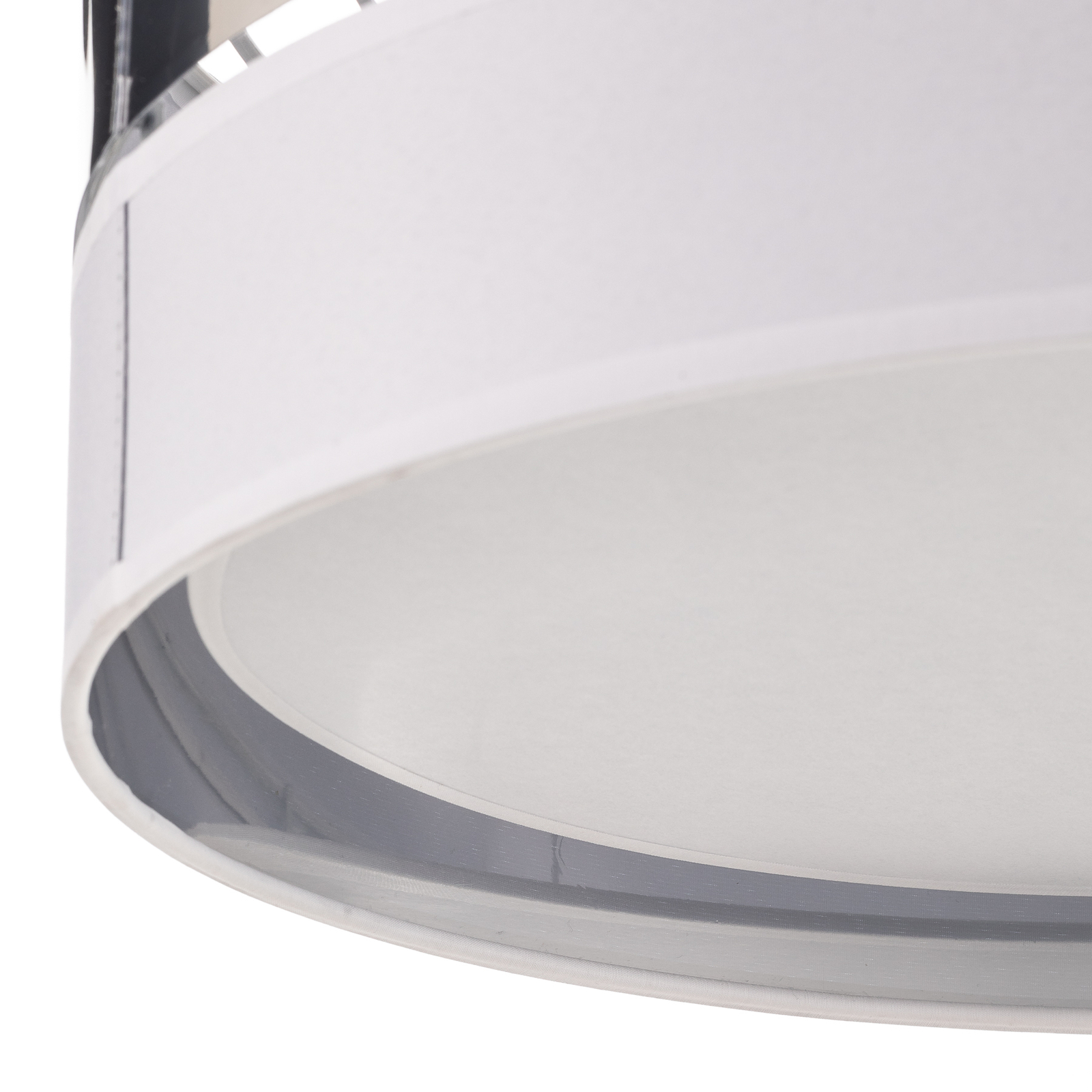 Hilton loftlampe, hvid/sølv, Ø 45 cm