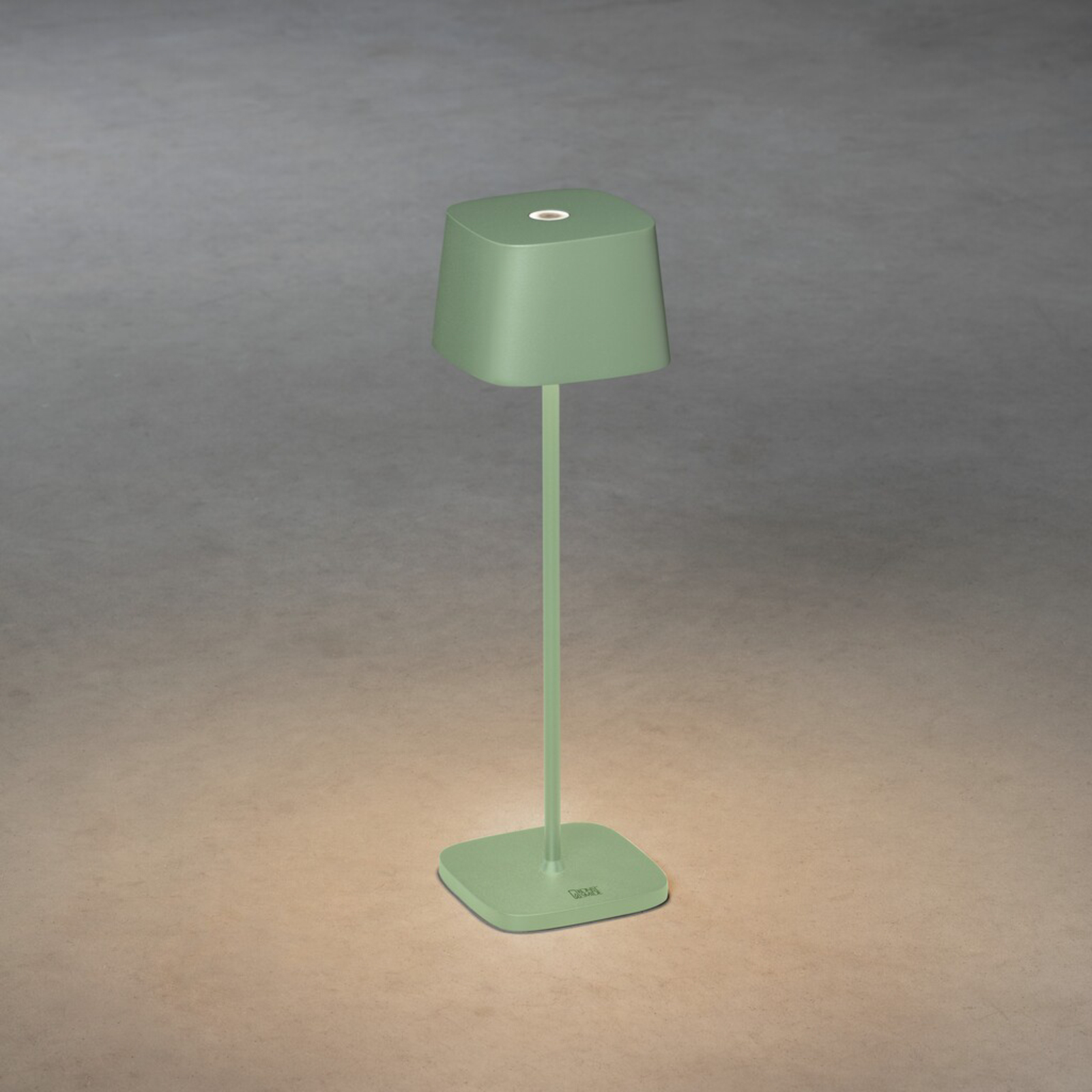 Lampe de table LED Capri extérieur, vert-gris