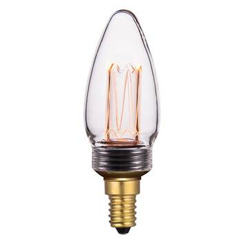 LED-kaarslamp E14 2W filament, dimbaar, helder