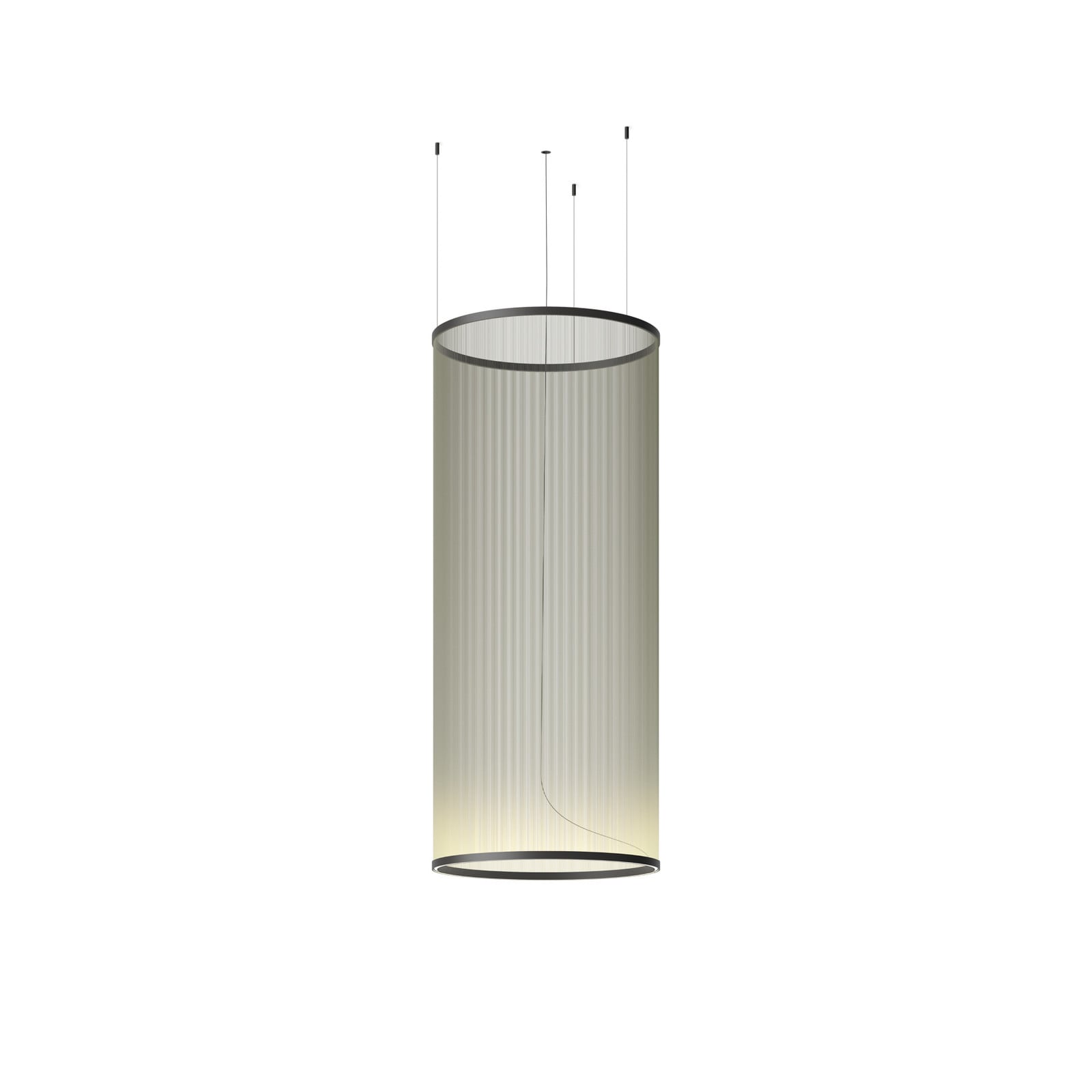 Vibia Lampă suspendată LED ARRAY verde 193 x 83 cm Cilindru 927 dimabil - Camera de zi / sufragerie - Design - Alamă